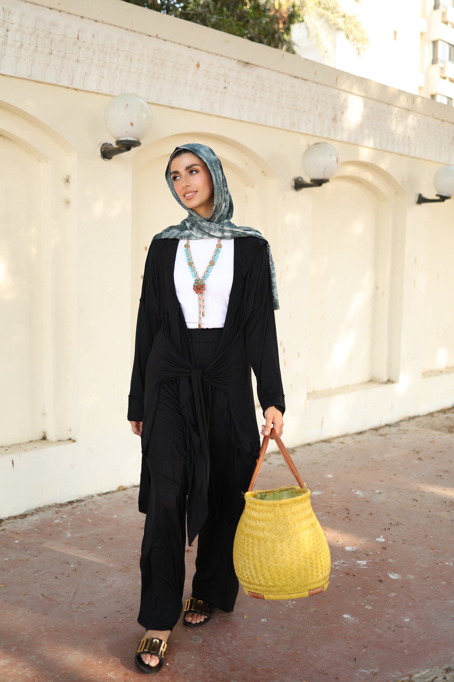 Asymmetrical Wrap Set in Black
