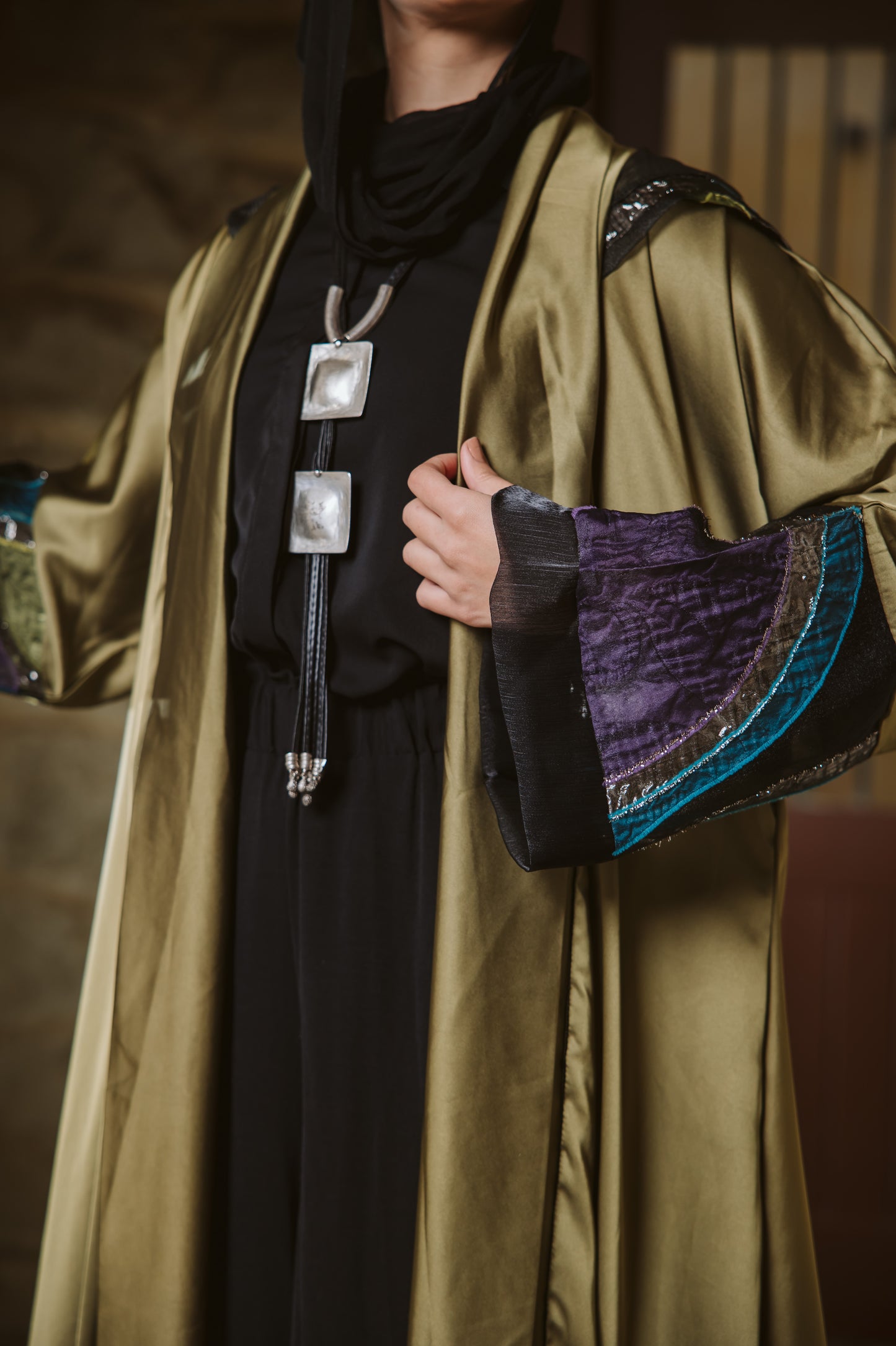 Karam Kaftan in Olive
