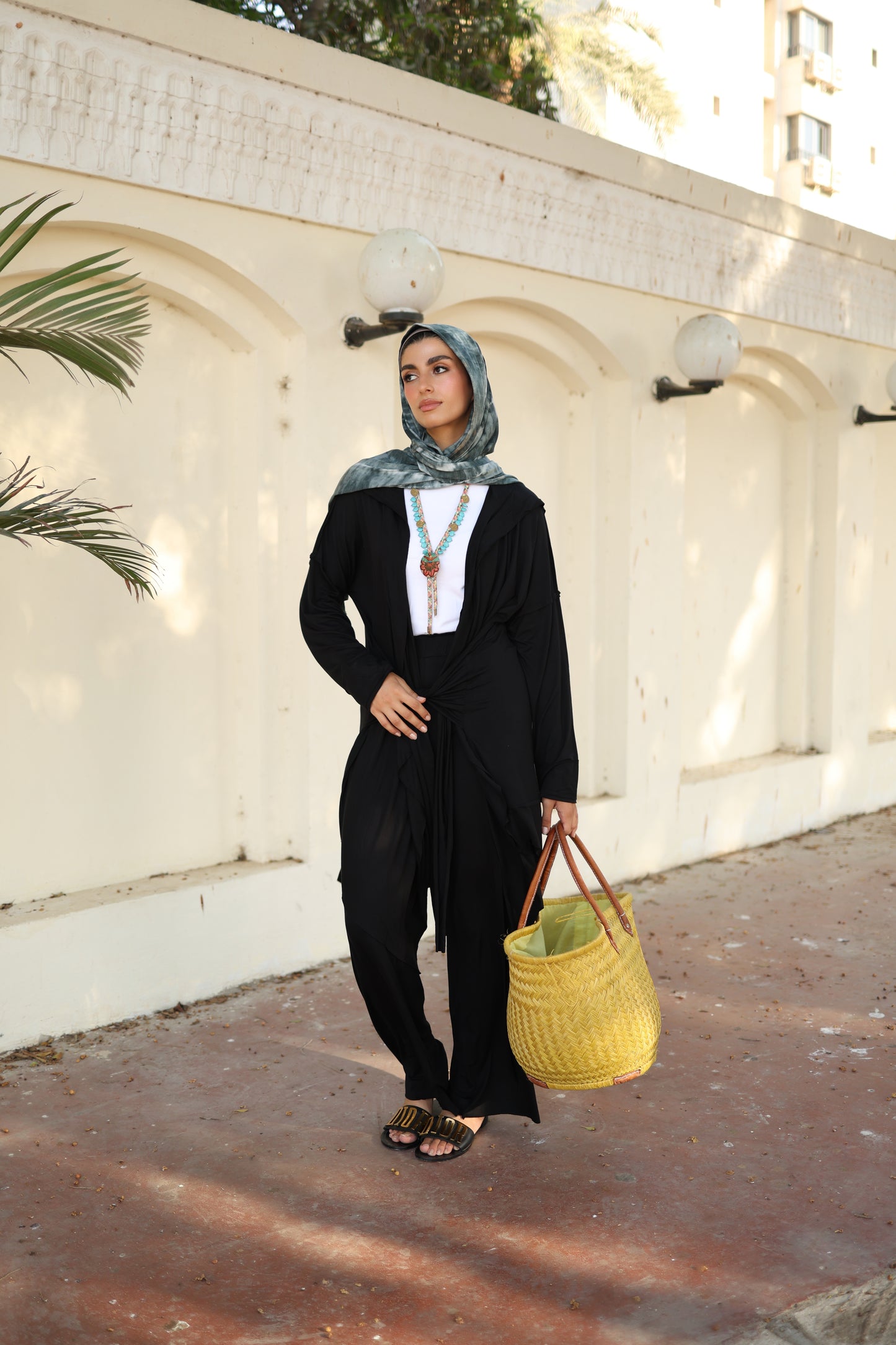 Asymmetrical Wrap Set in Black