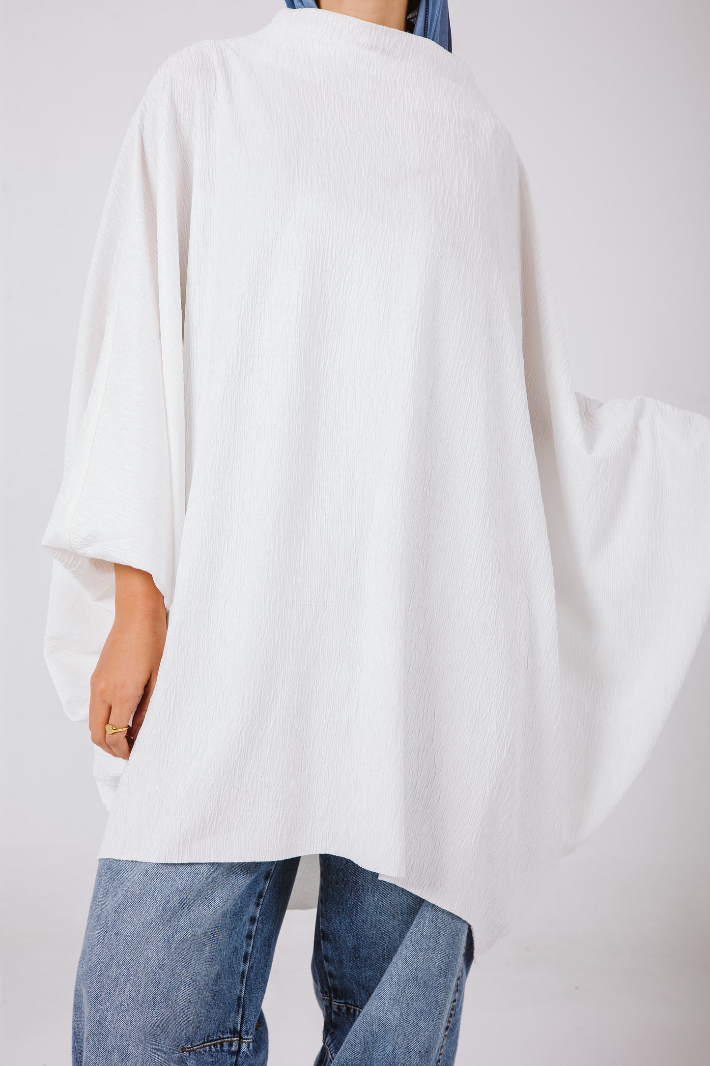 Poncho Top in White