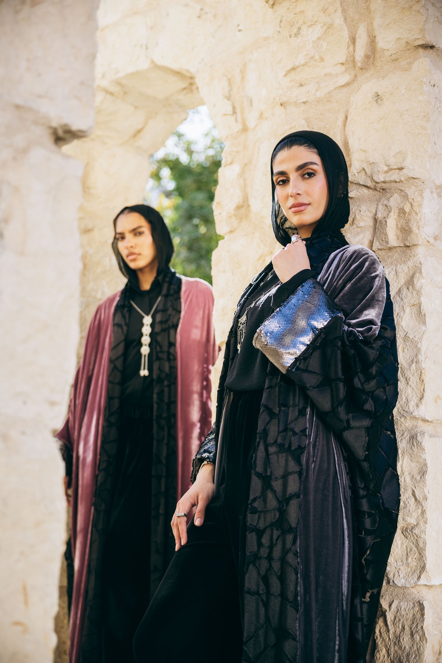 Dorra Kaftan in Grey