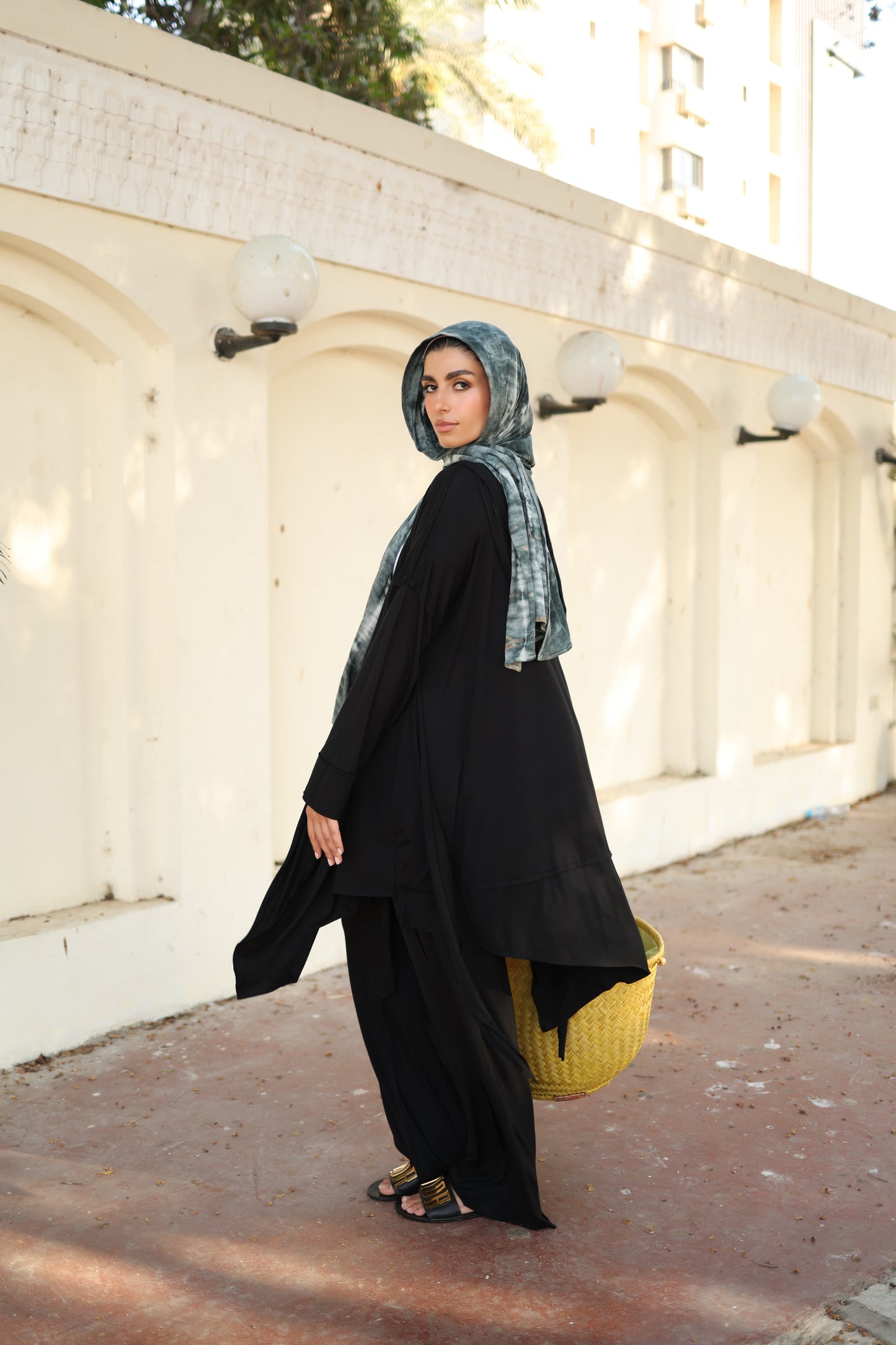 Asymmetrical Wrap Set in Black