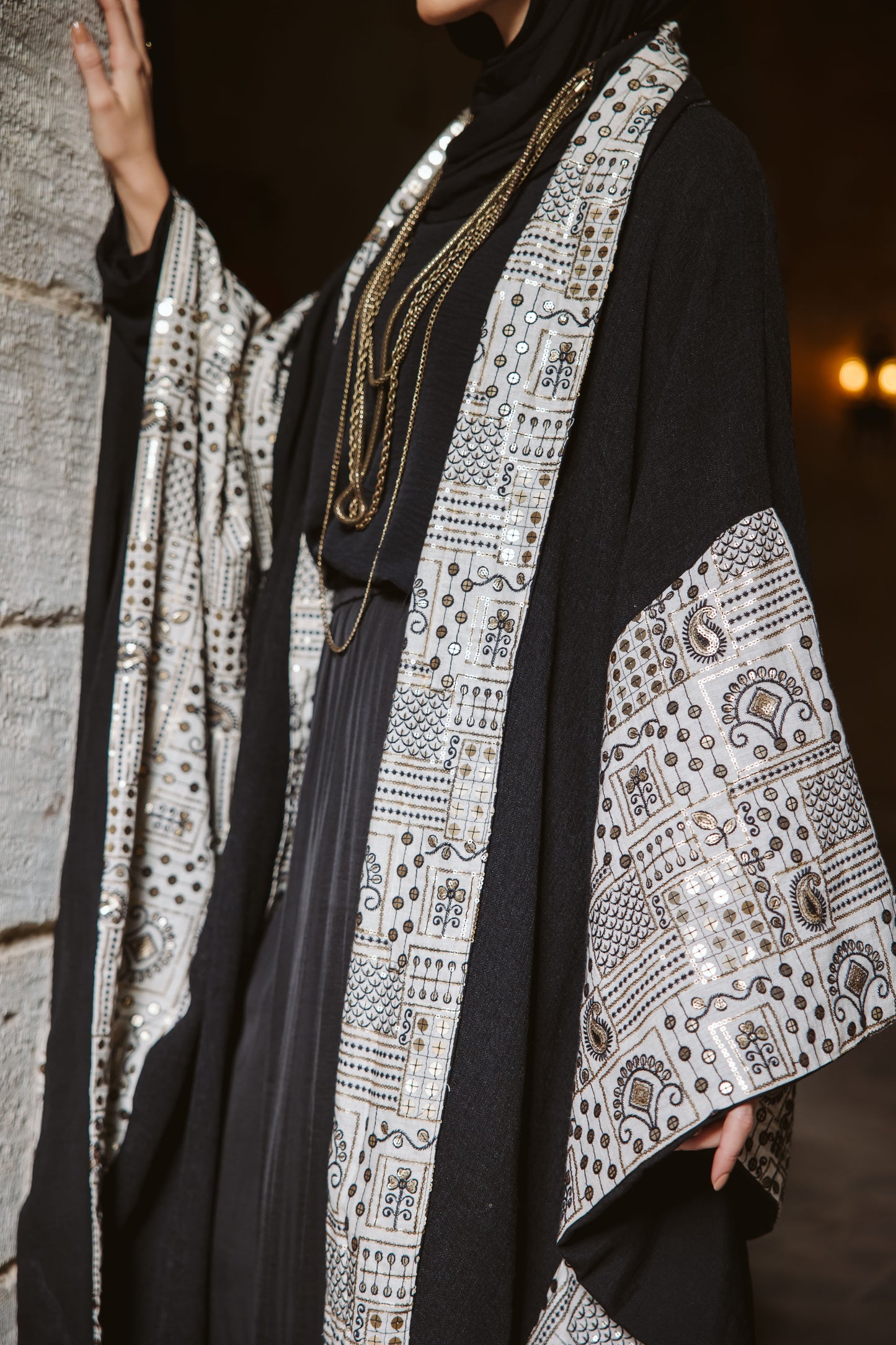 Zumuruda Kaftan in Beige