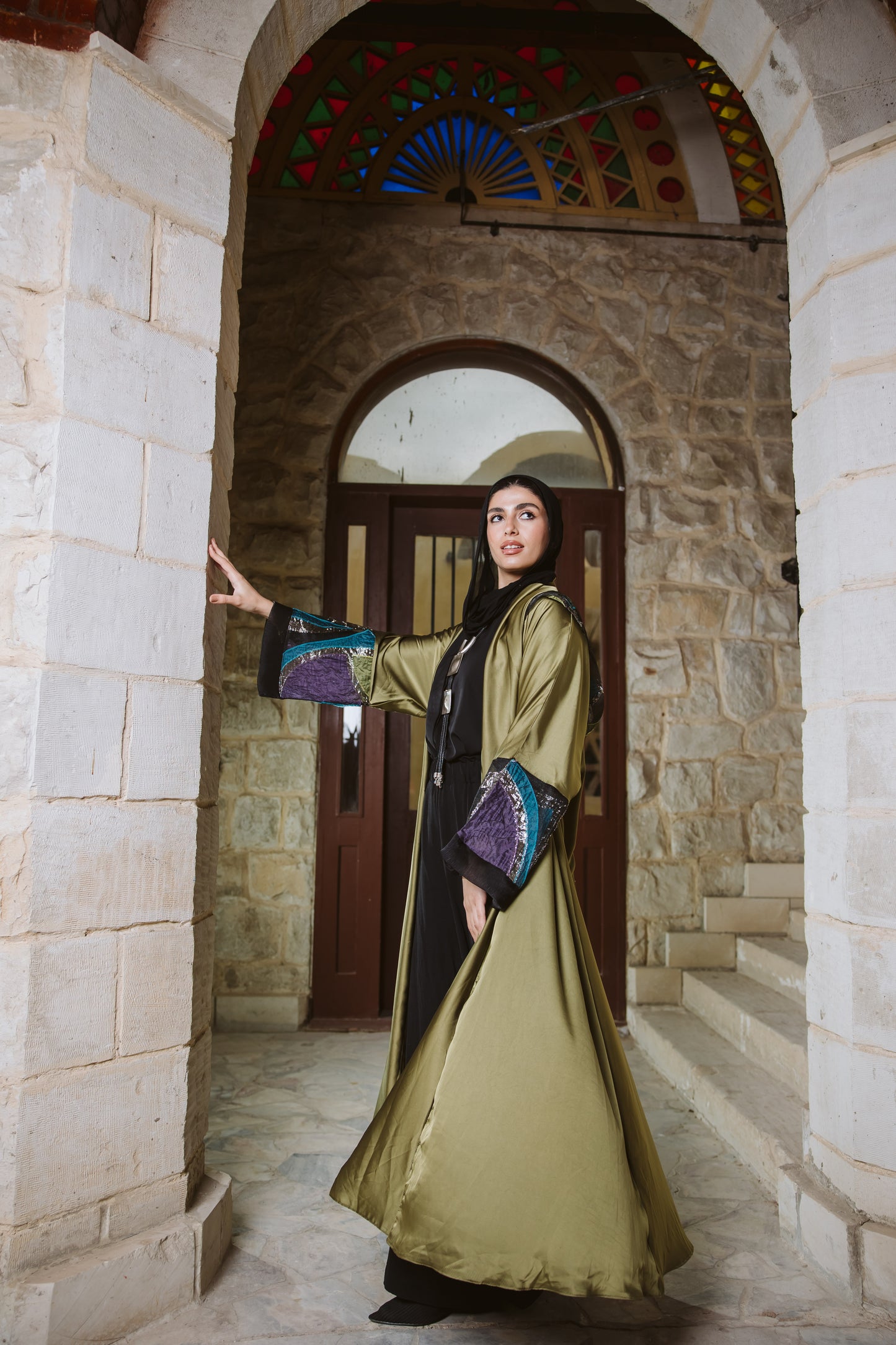 Karam Kaftan in Olive