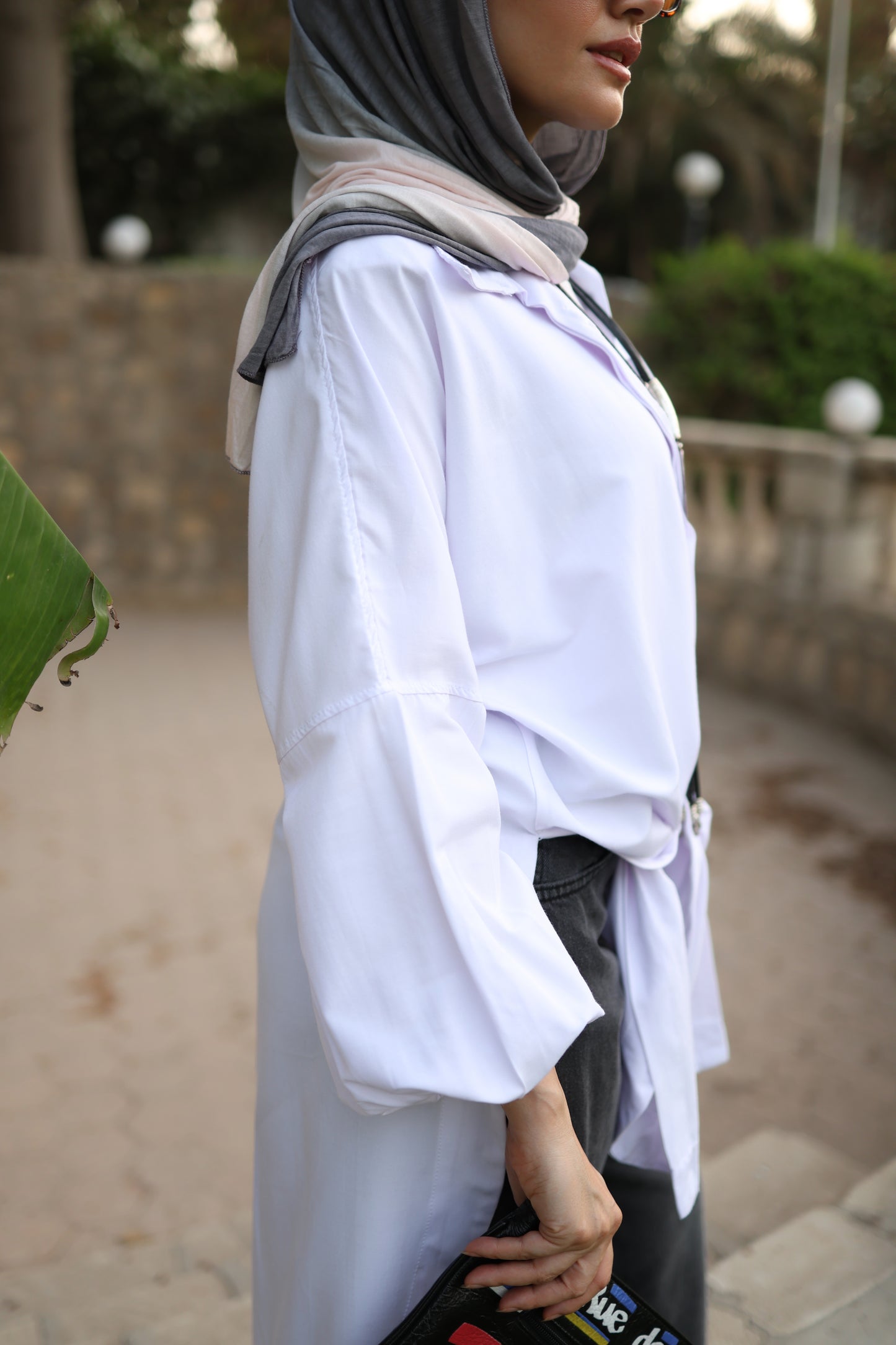 Puffy Sleeves Shirt in White
