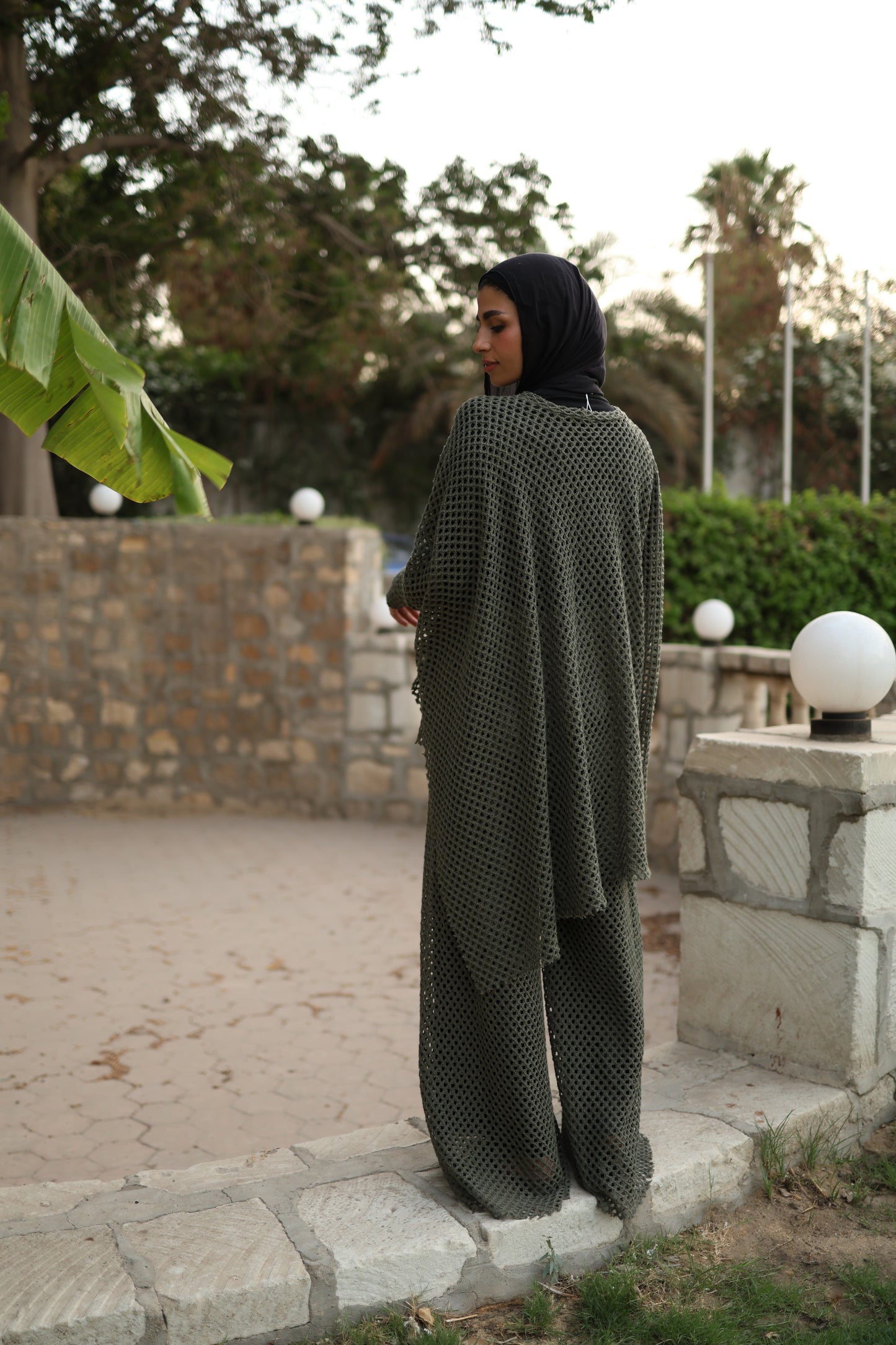 Knittned Set in Olive
