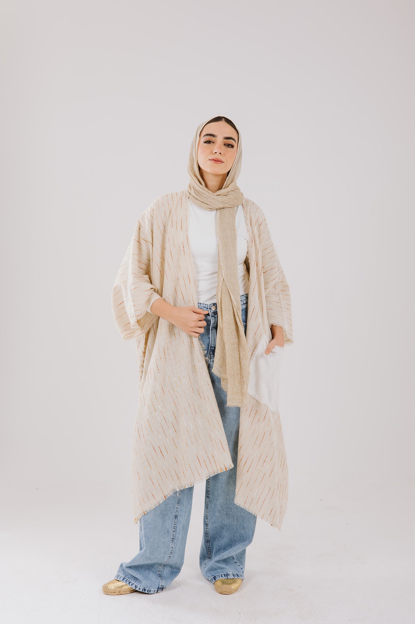 Batwing Linen Cardigan