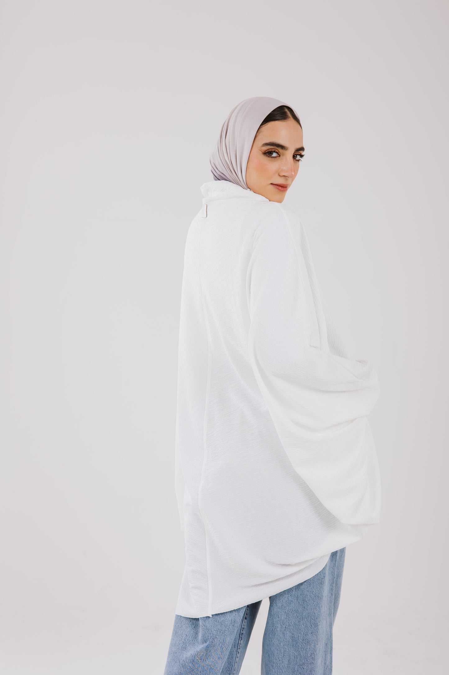 Poncho Top in White