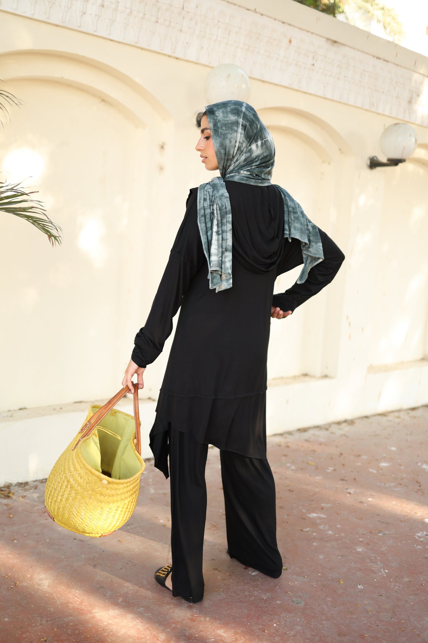 Asymmetrical Wrap Set in Black