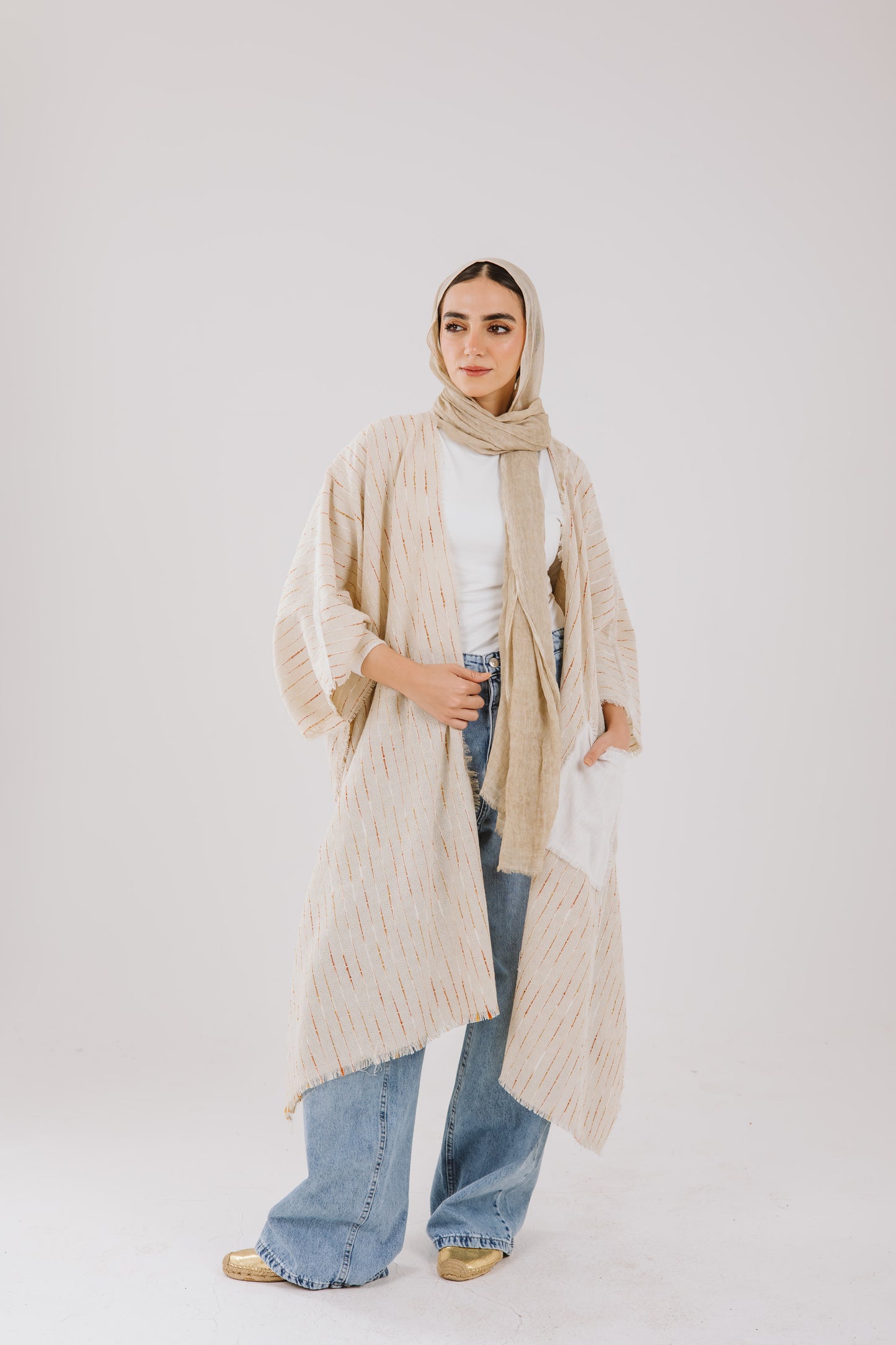 Batwing Linen Cardigan