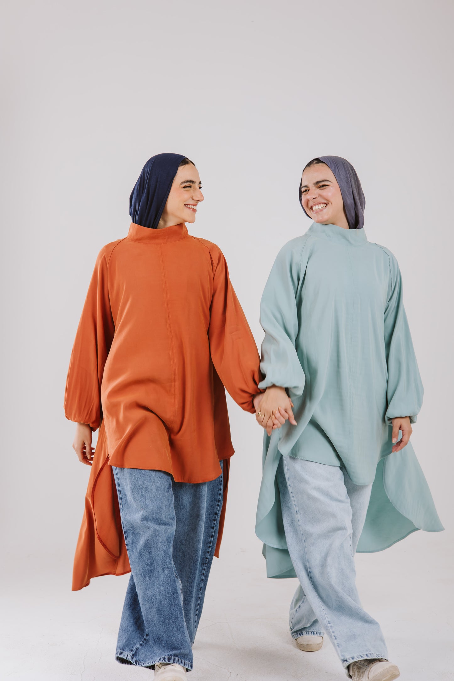 Asymmetrical Back Stripes Top in Brick