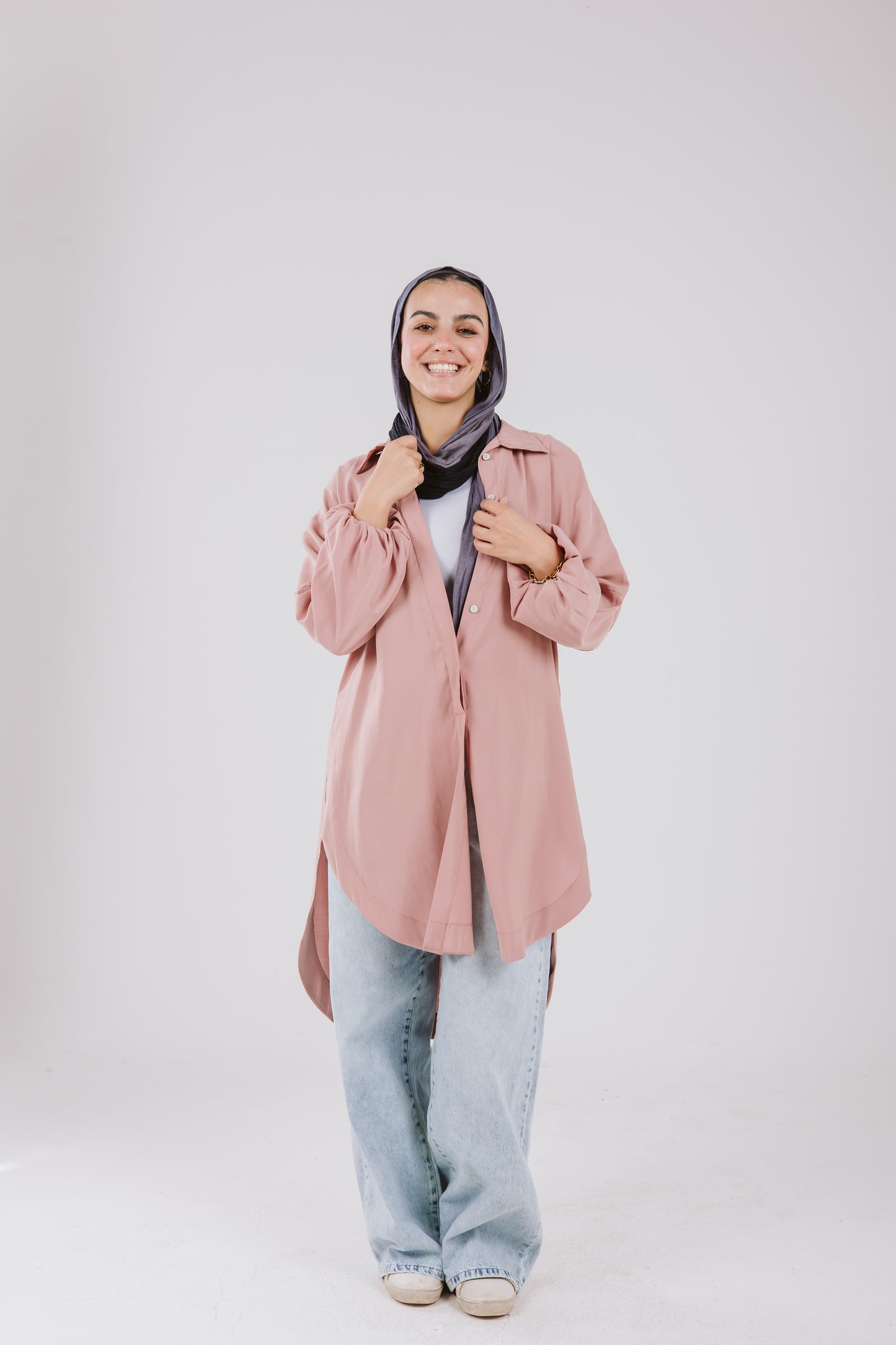 Puffy Sleeves Shirt in Dusty Pink
