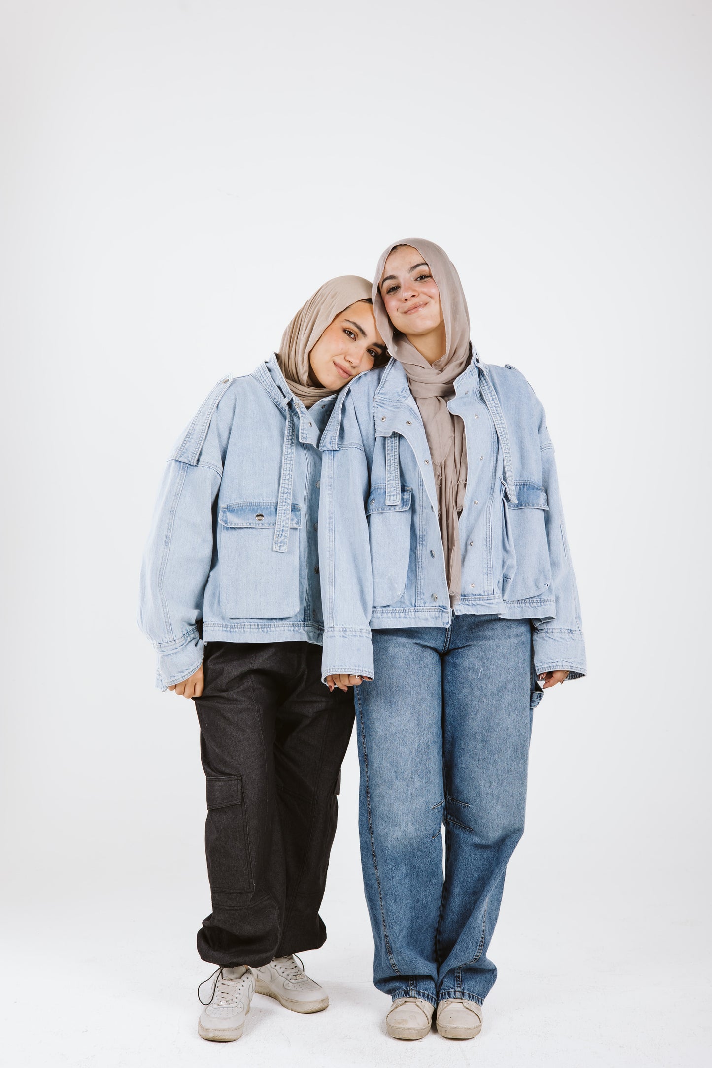 Pockets Denim High Low Jacket