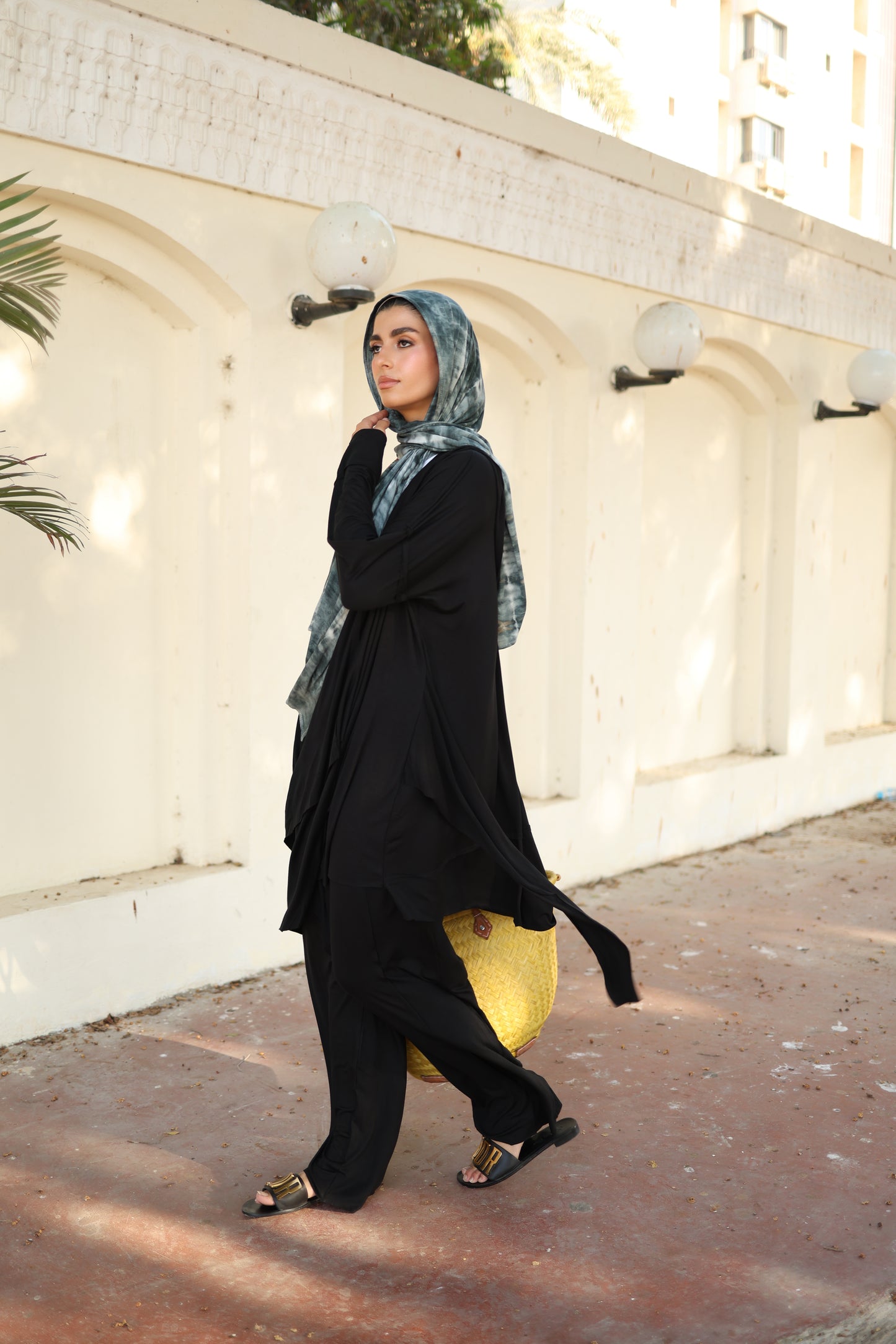 Asymmetrical Wrap Set in Black