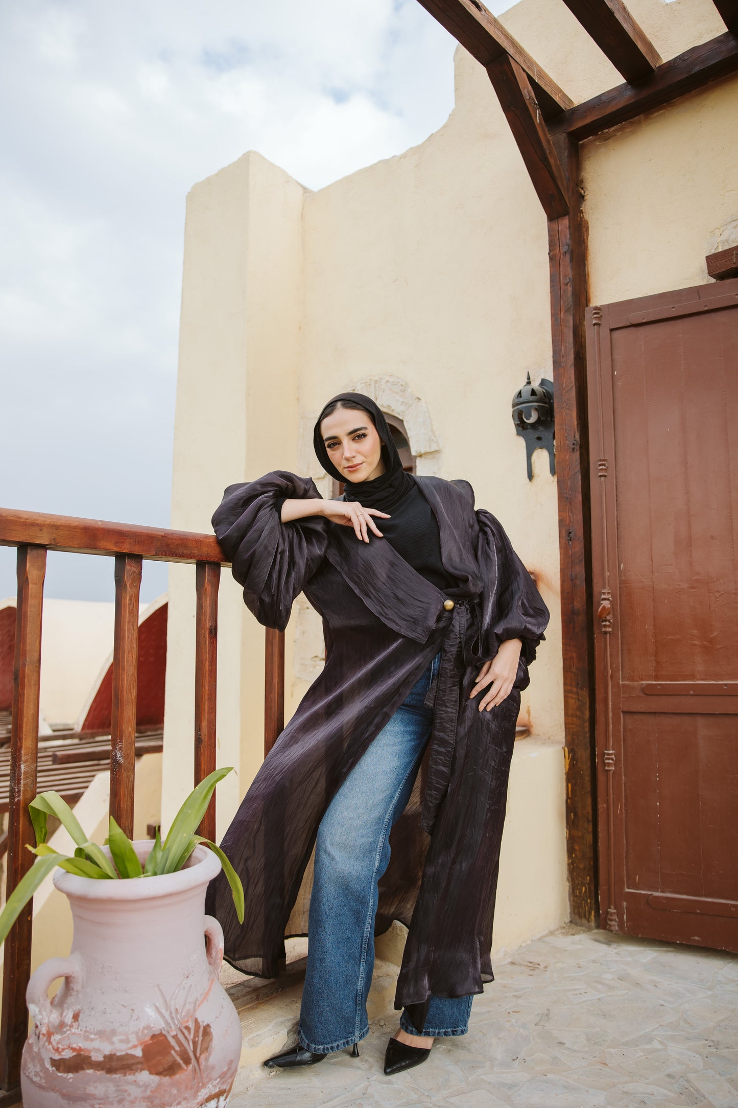 Rawan Kimono in Dark Purple