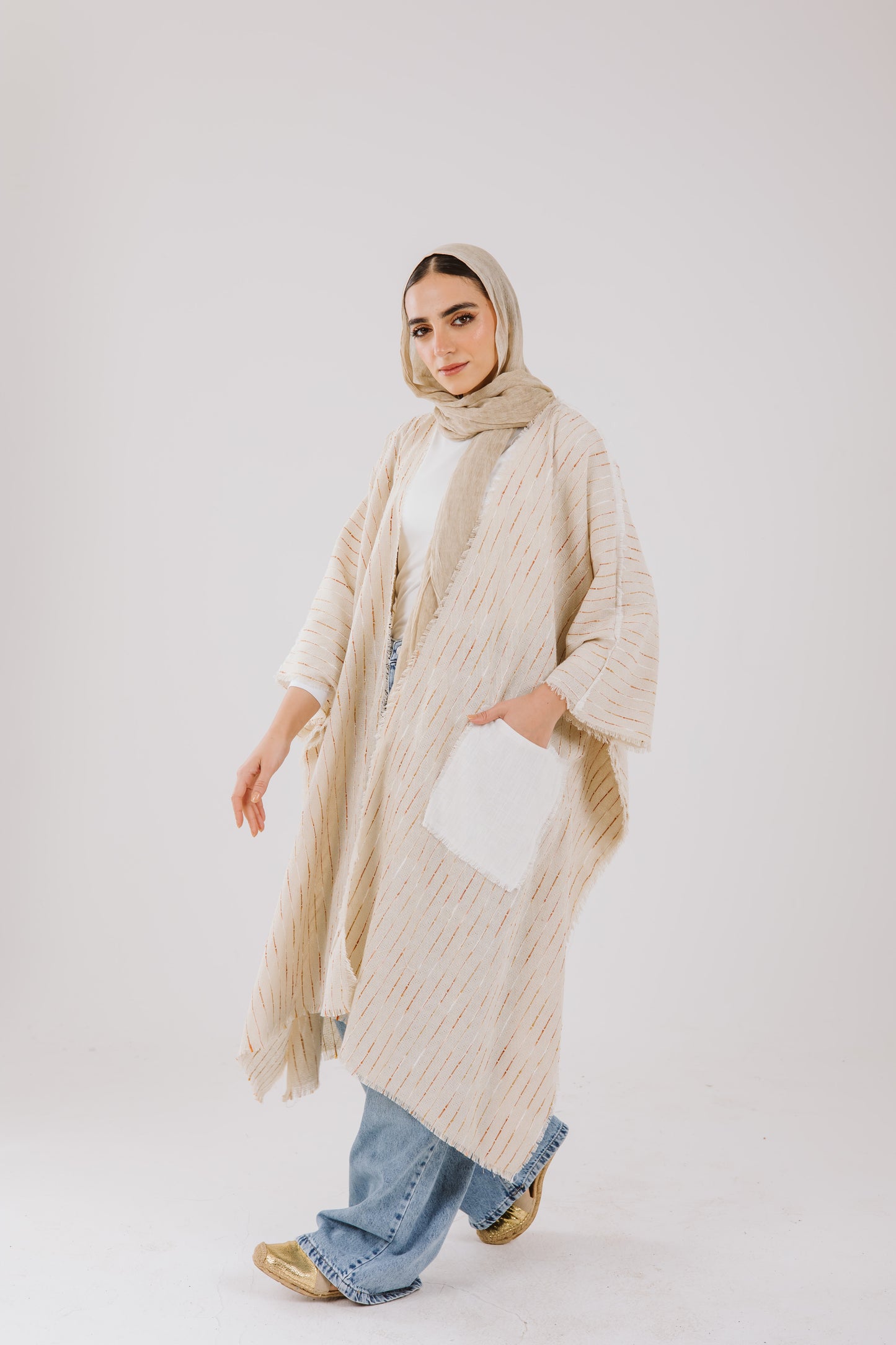 Batwing Linen Cardigan