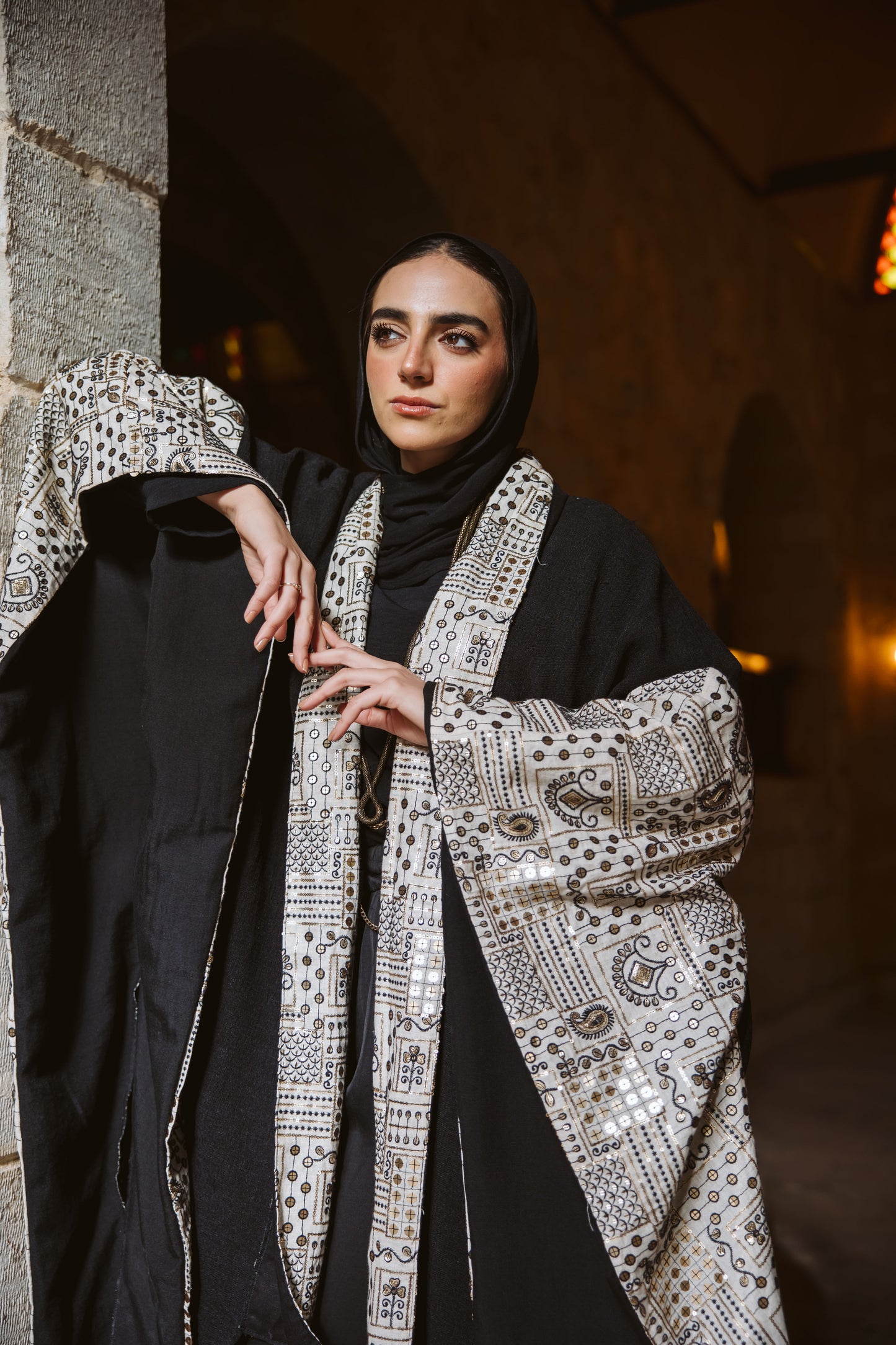 Zumuruda Kaftan in Beige