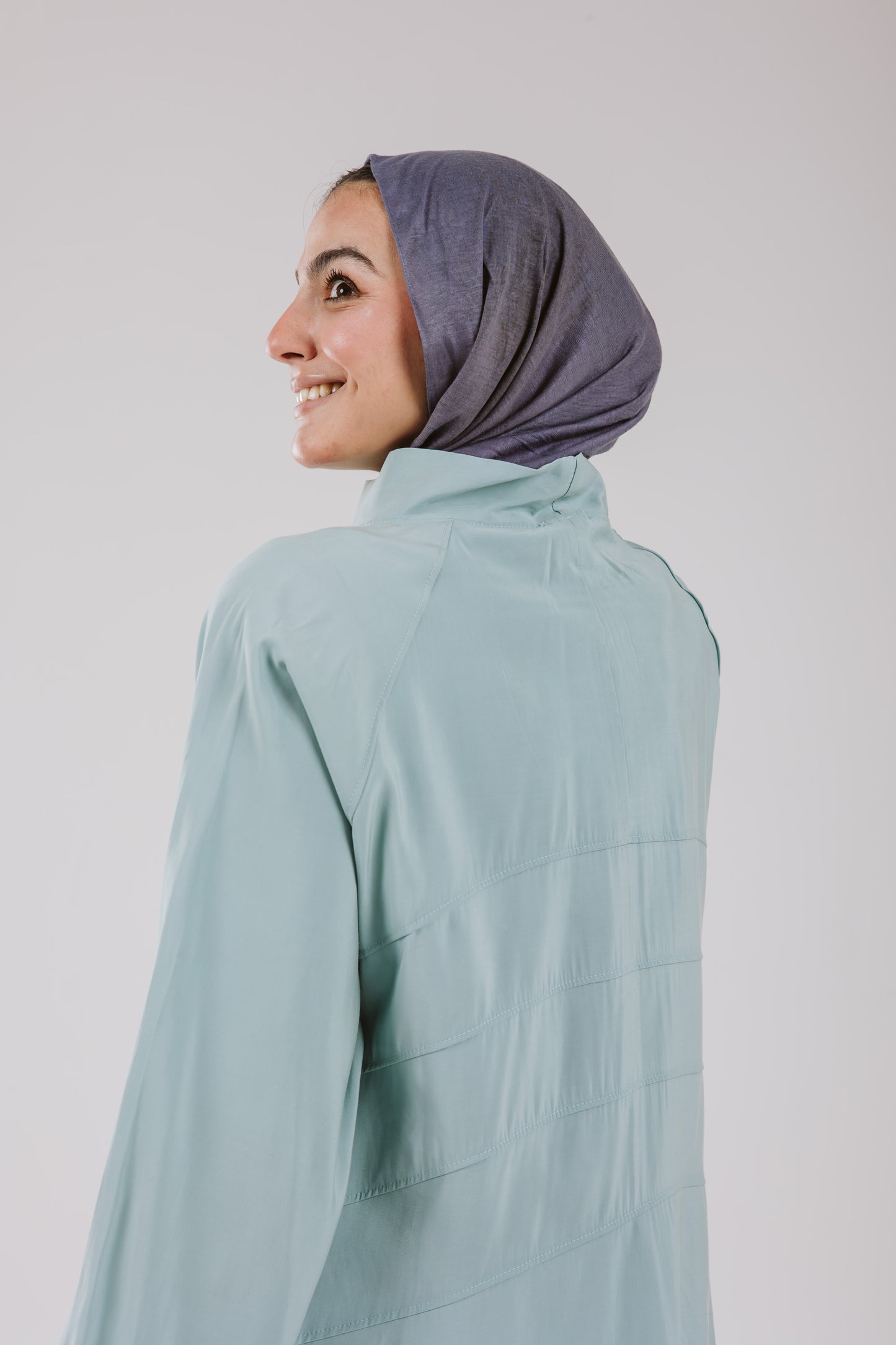 Puffy Sleeves Back Stripes Top in Mint