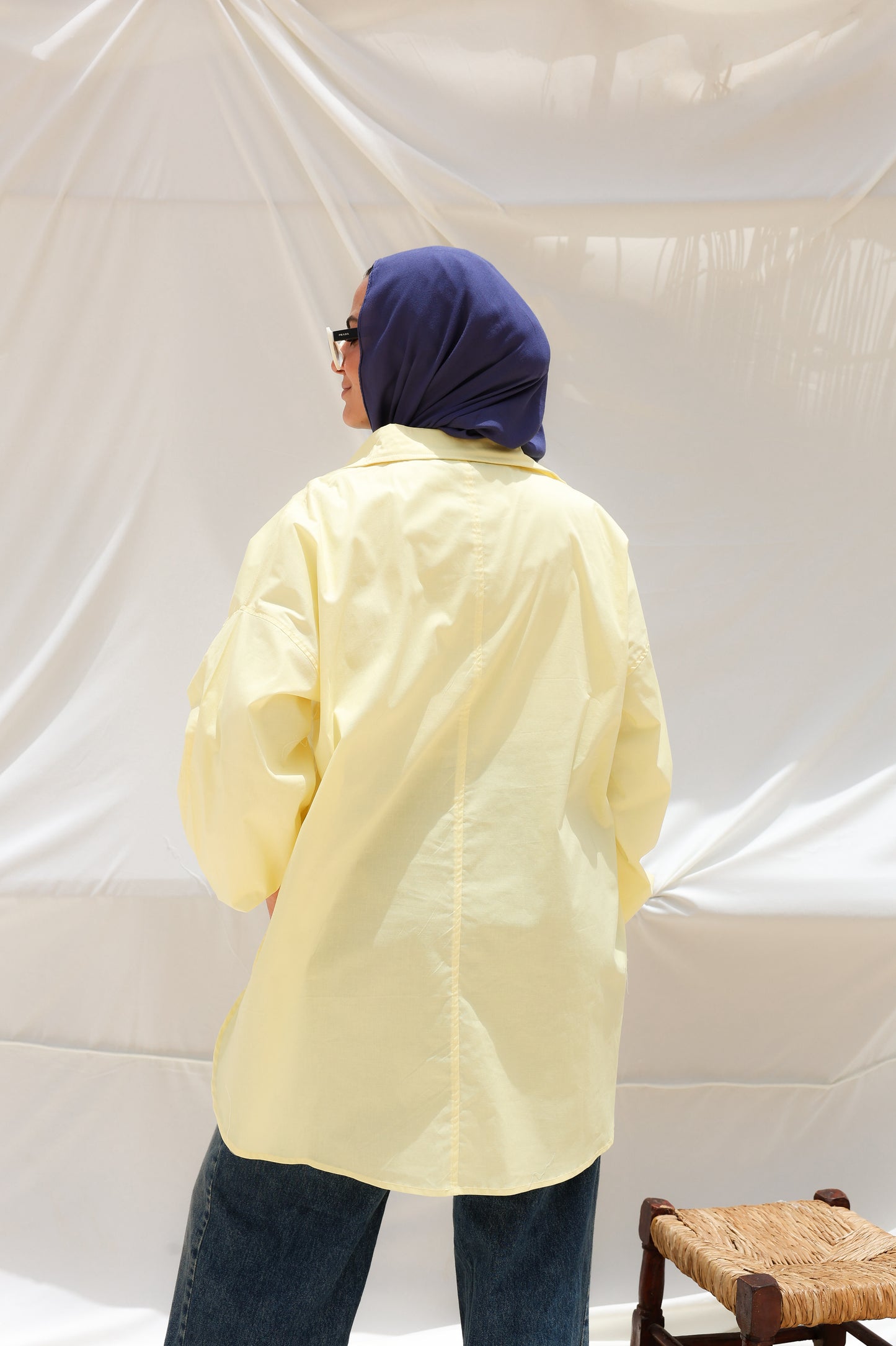 The Popover Popline Shirt in Butter Yellow