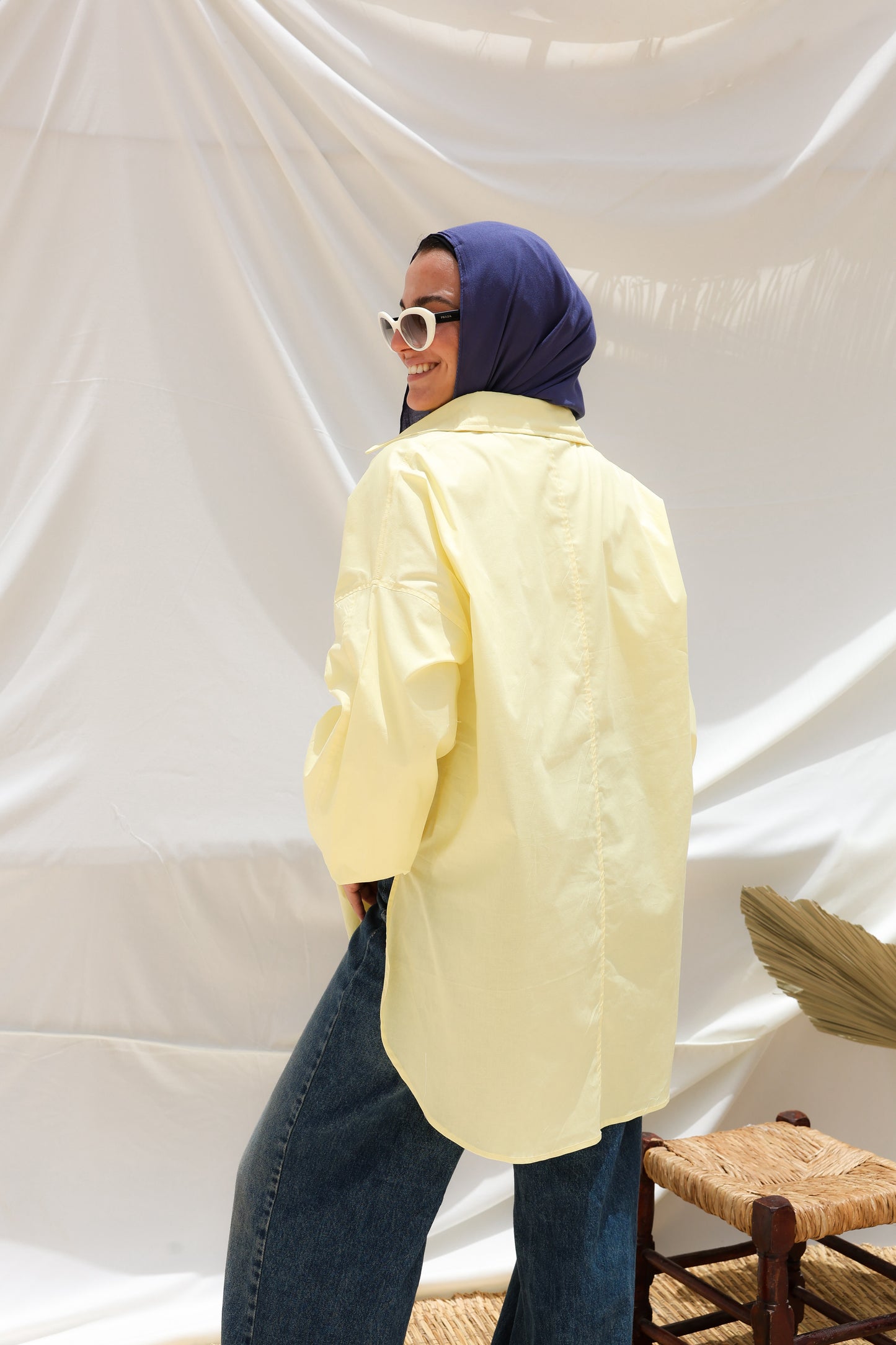 The Popover Popline Shirt in Butter Yellow