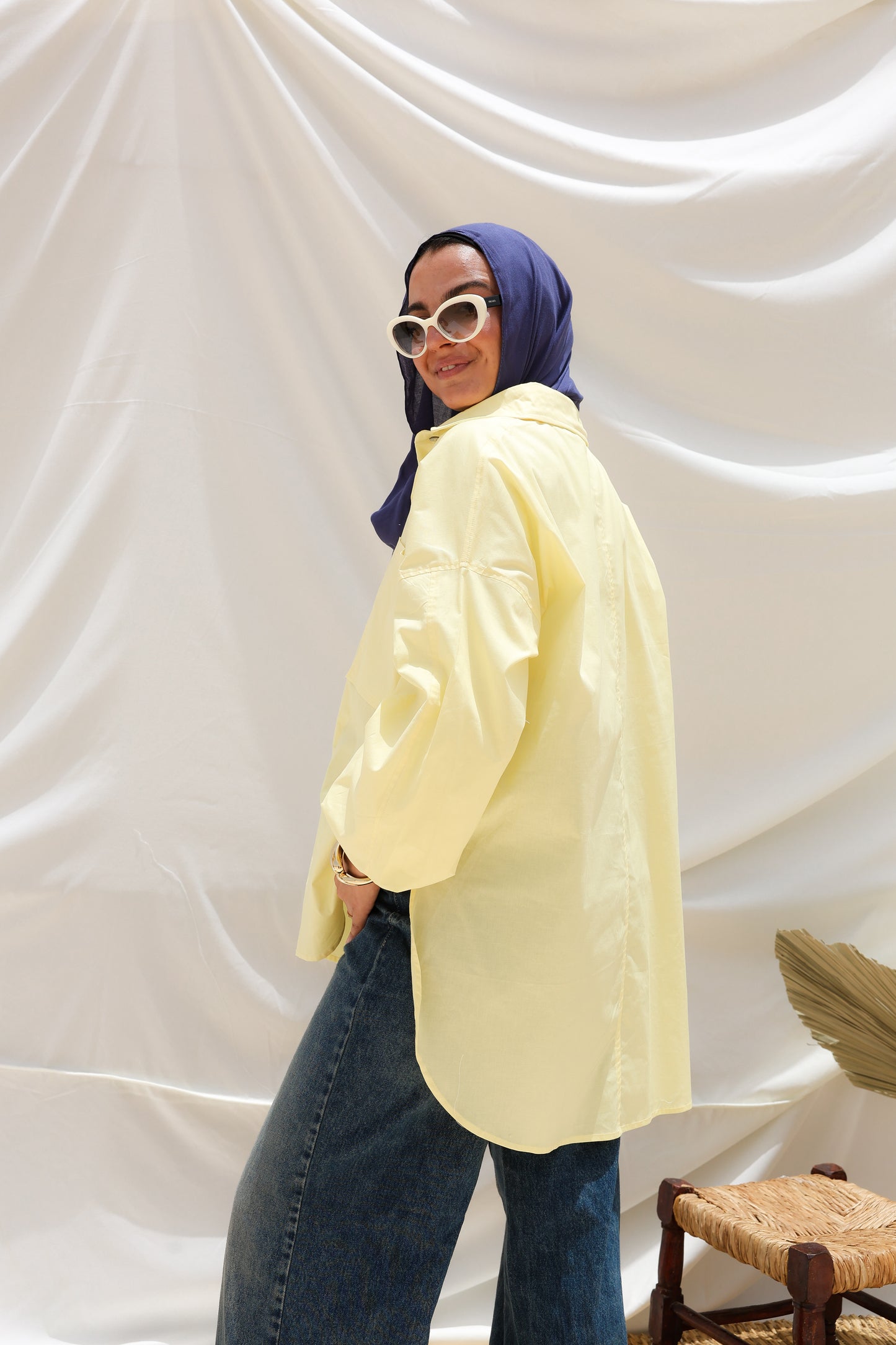 The Popover Popline Shirt in Butter Yellow