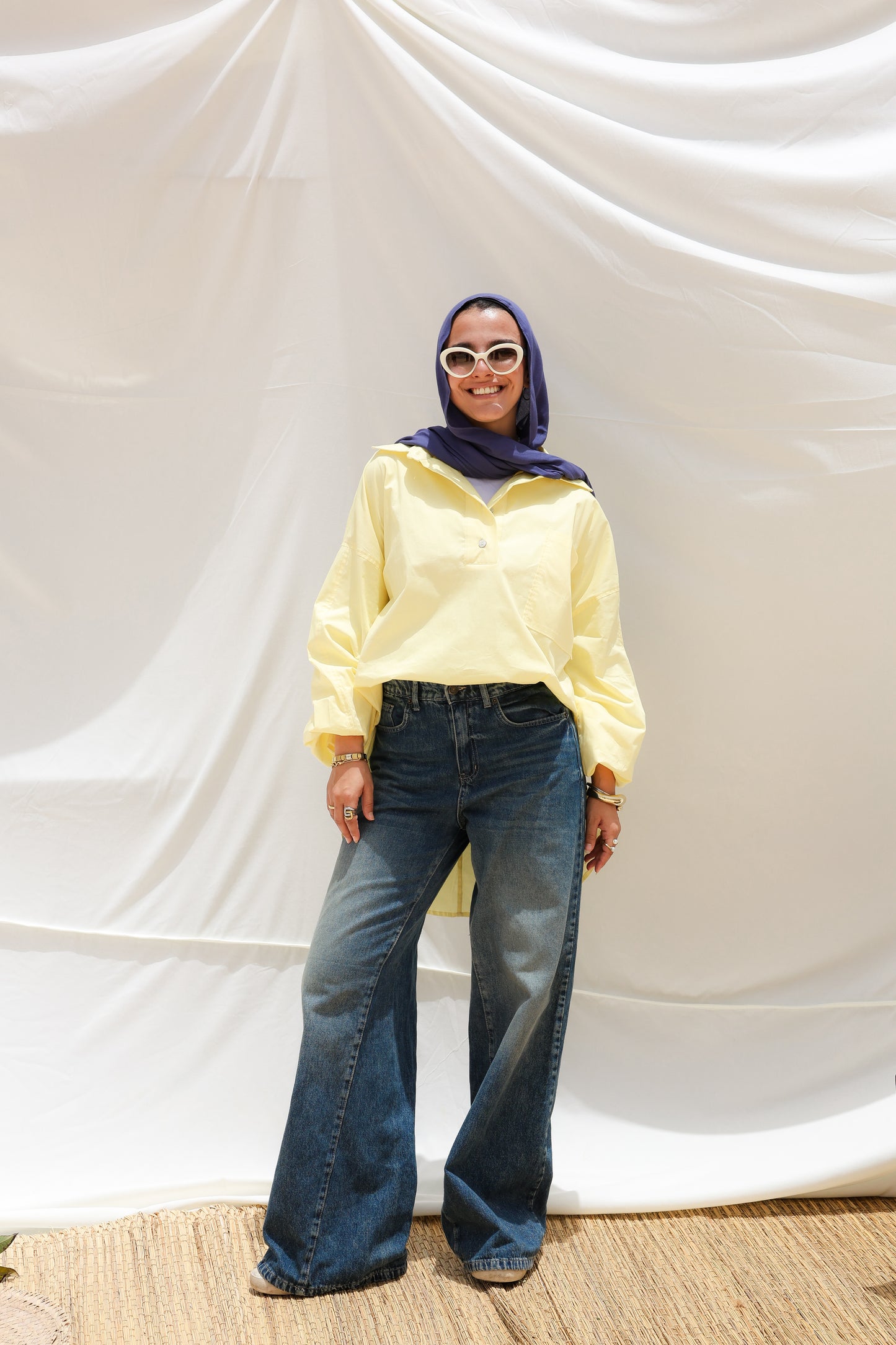 The Popover Popline Shirt in Butter Yellow