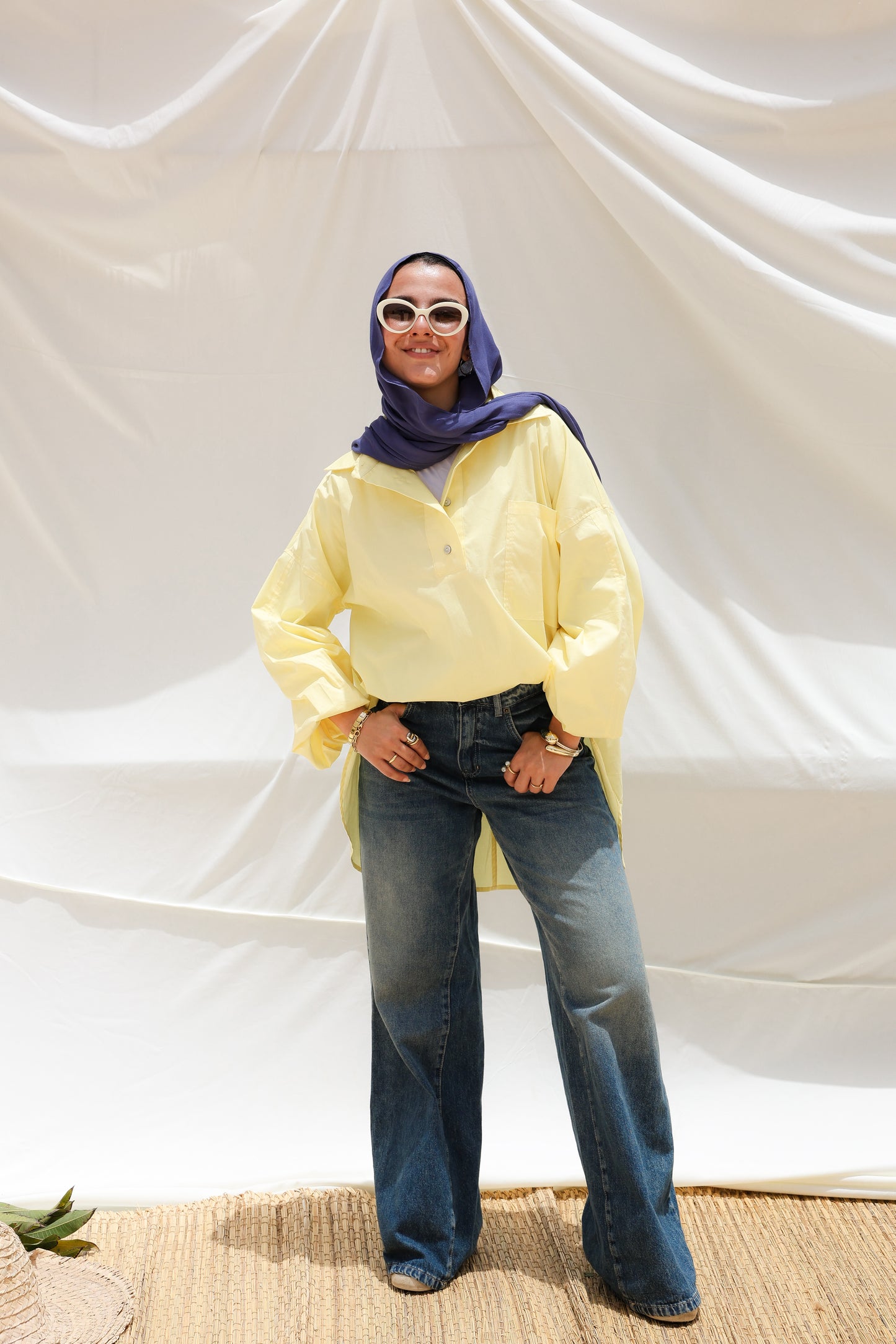 The Popover Popline Shirt in Butter Yellow