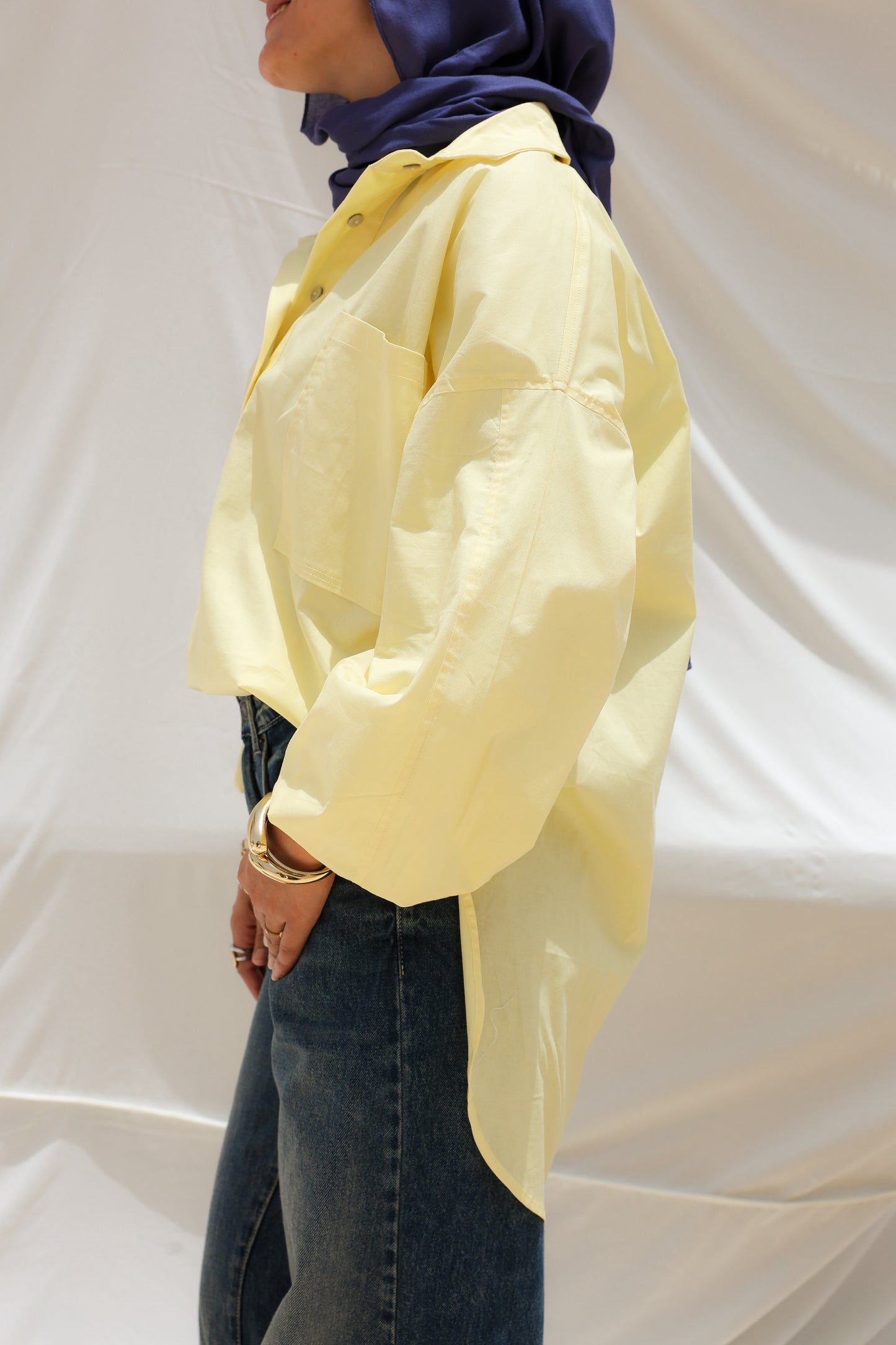 The Popover Popline Shirt in Butter Yellow