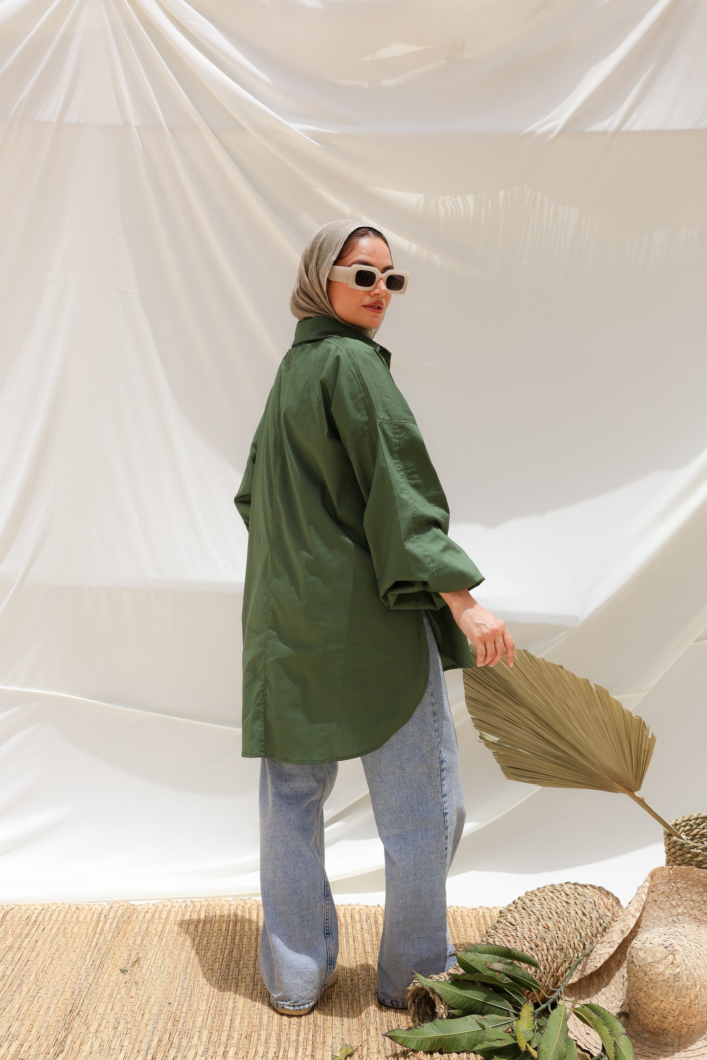 The Popover Popline Shirt in Olive