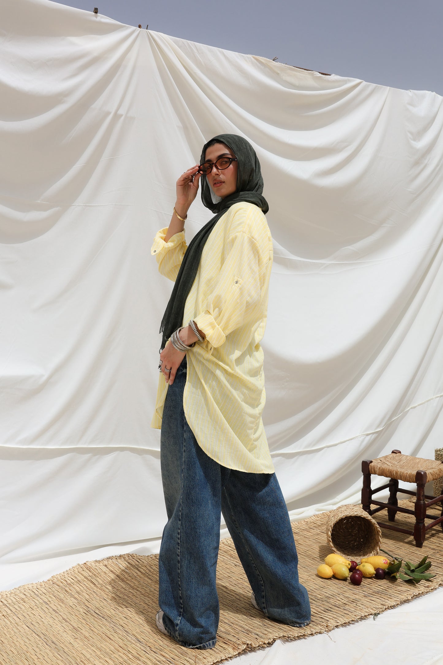 Breeze High Low Top in Yellow