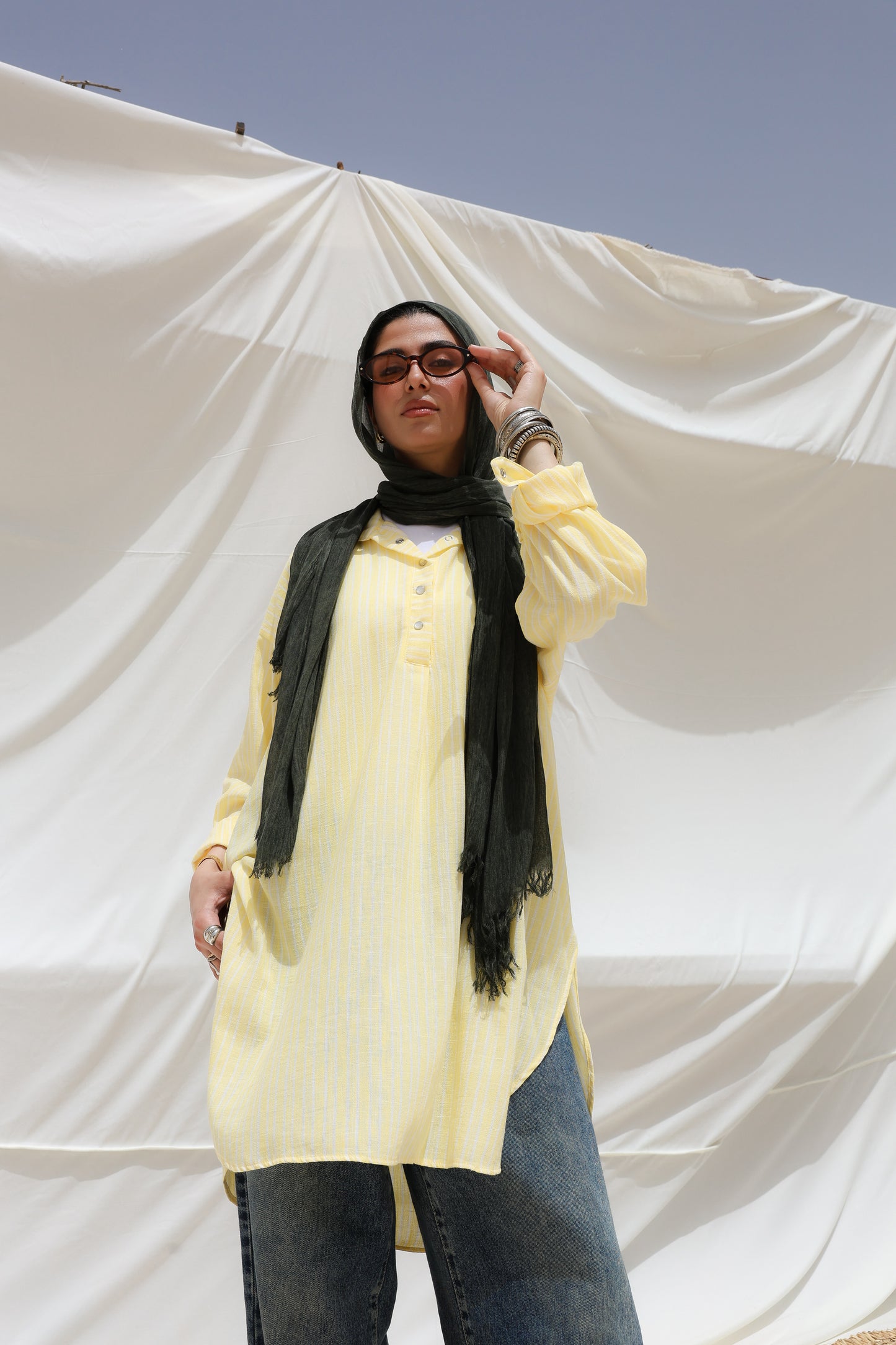 Breeze High Low Top in Yellow
