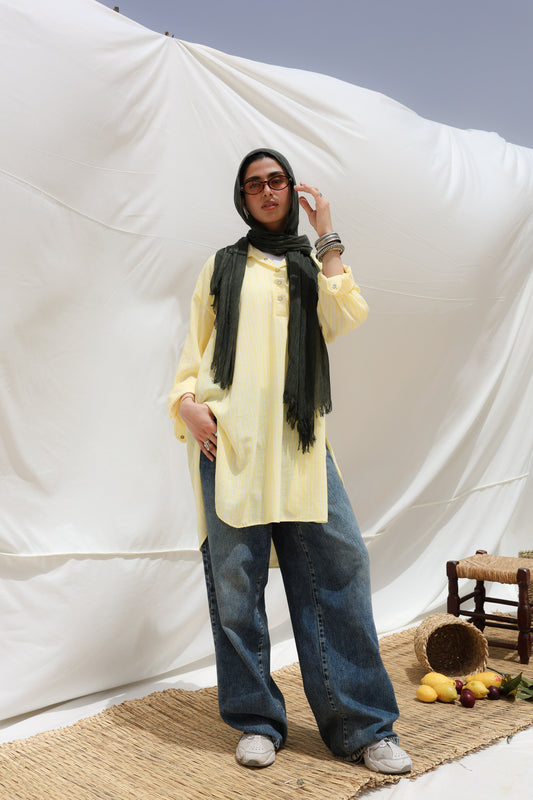 Breeze High Low Top in Yellow