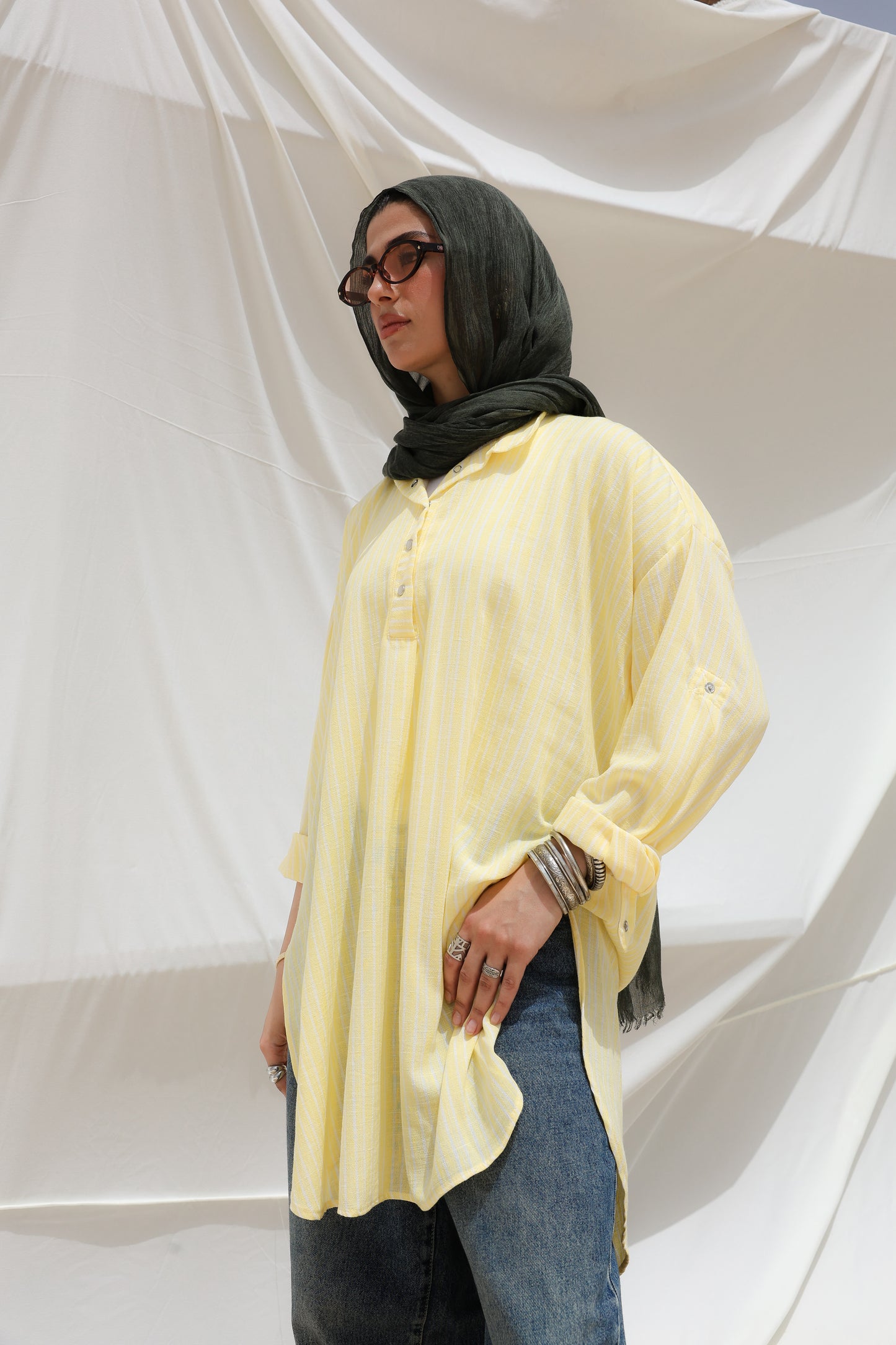 Breeze High Low Top in Yellow