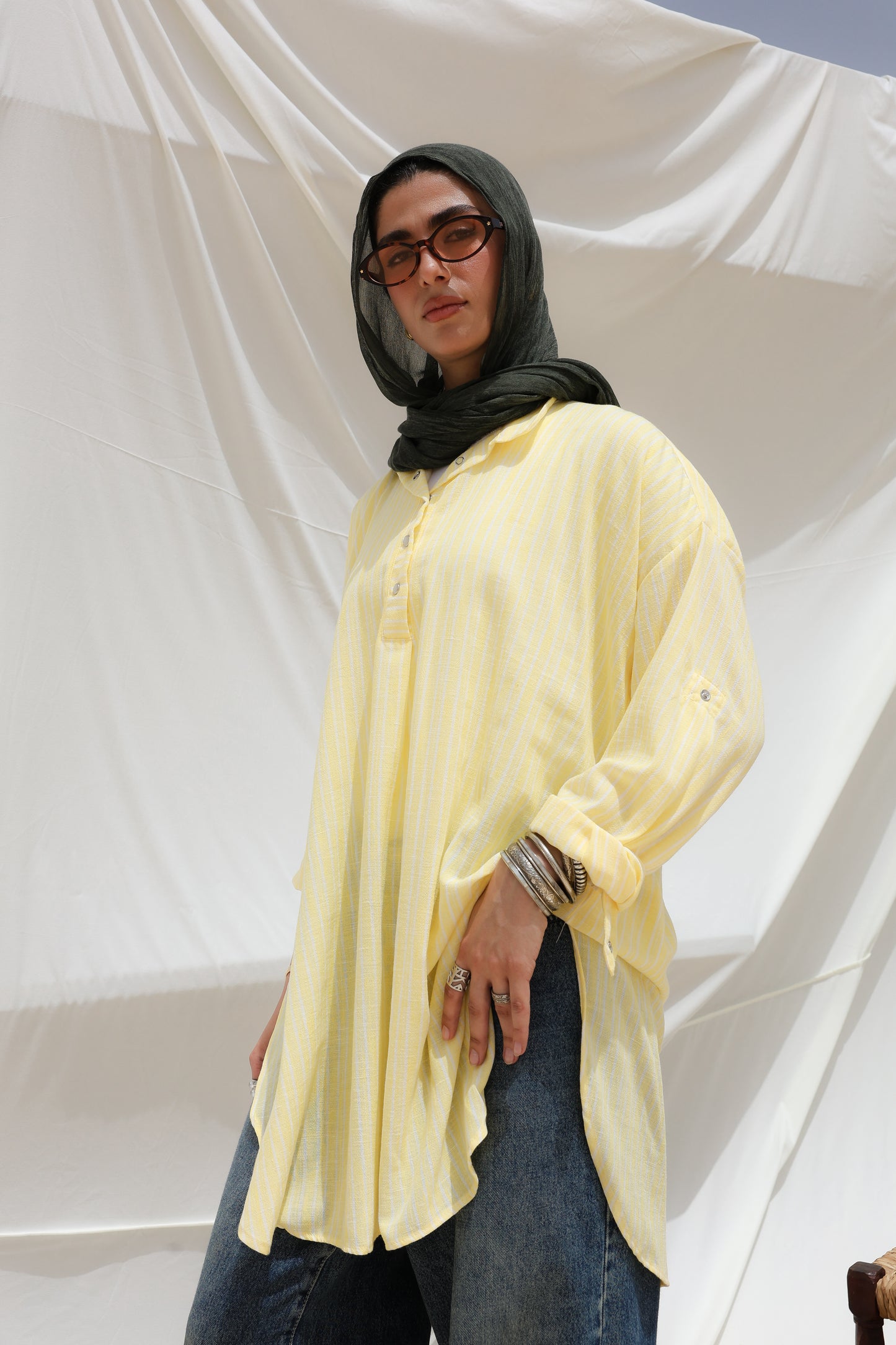 Breeze High Low Top in Yellow