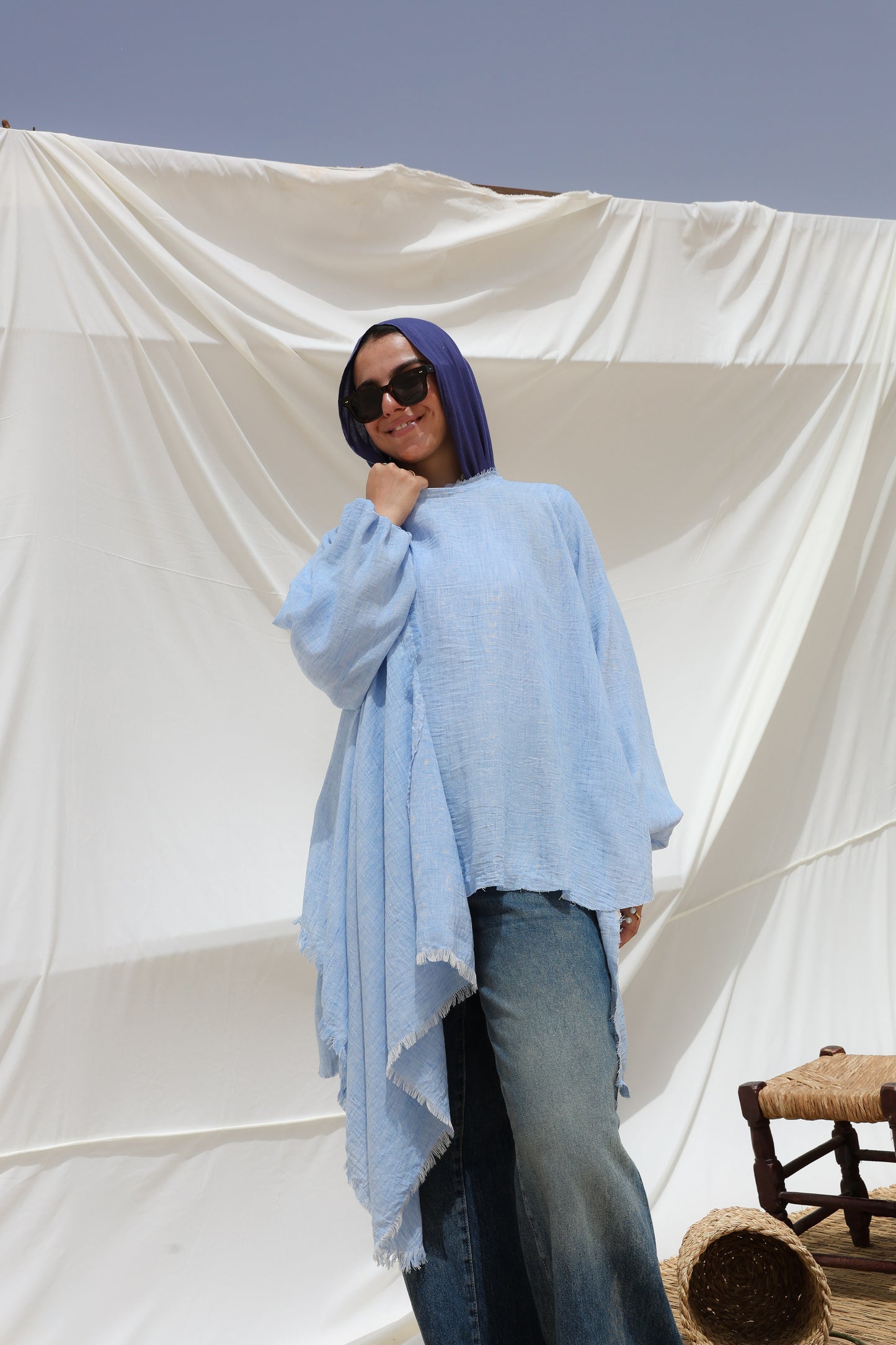 The Move Top in Baby Blue