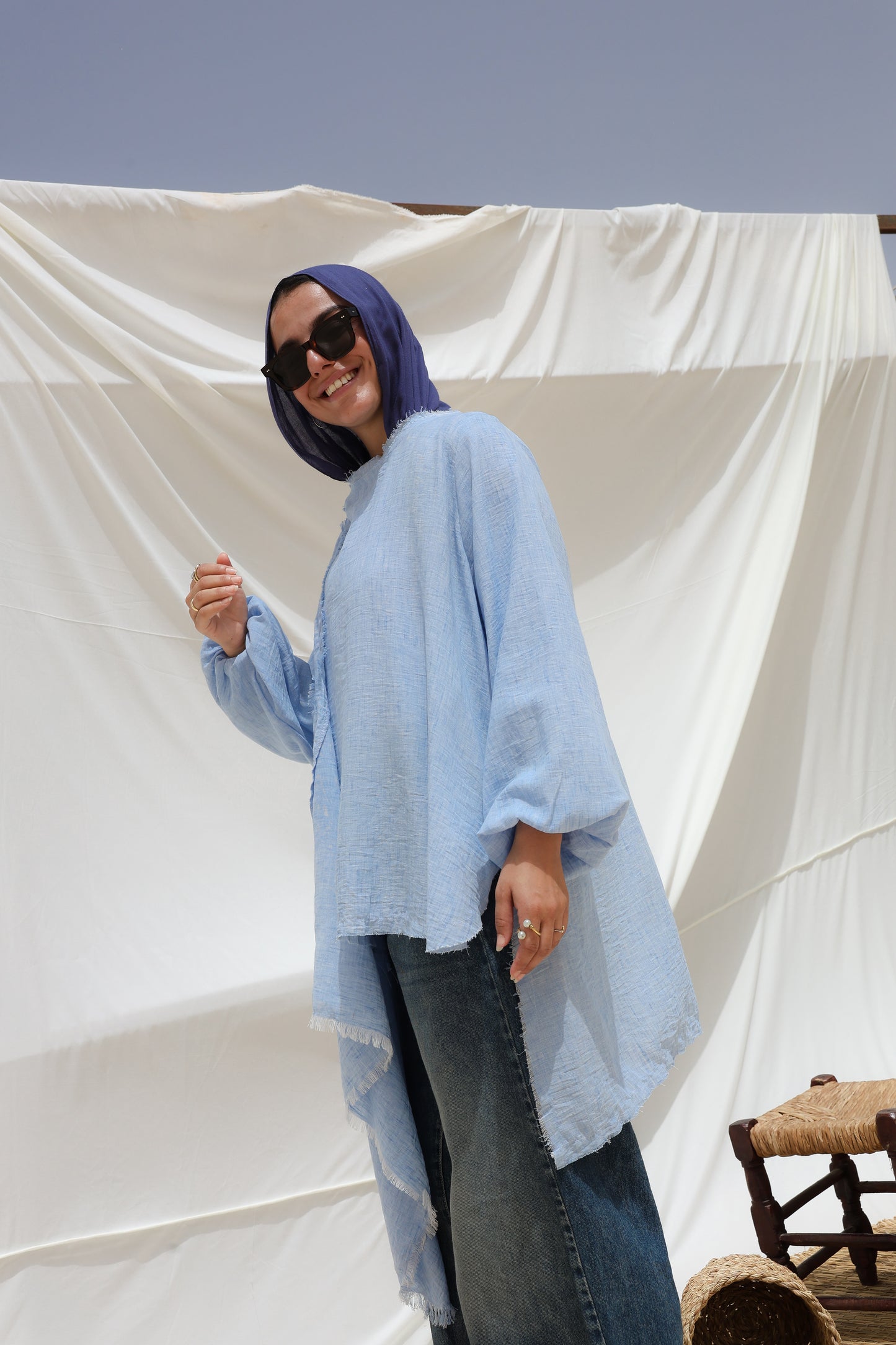 The Move Top in Baby Blue