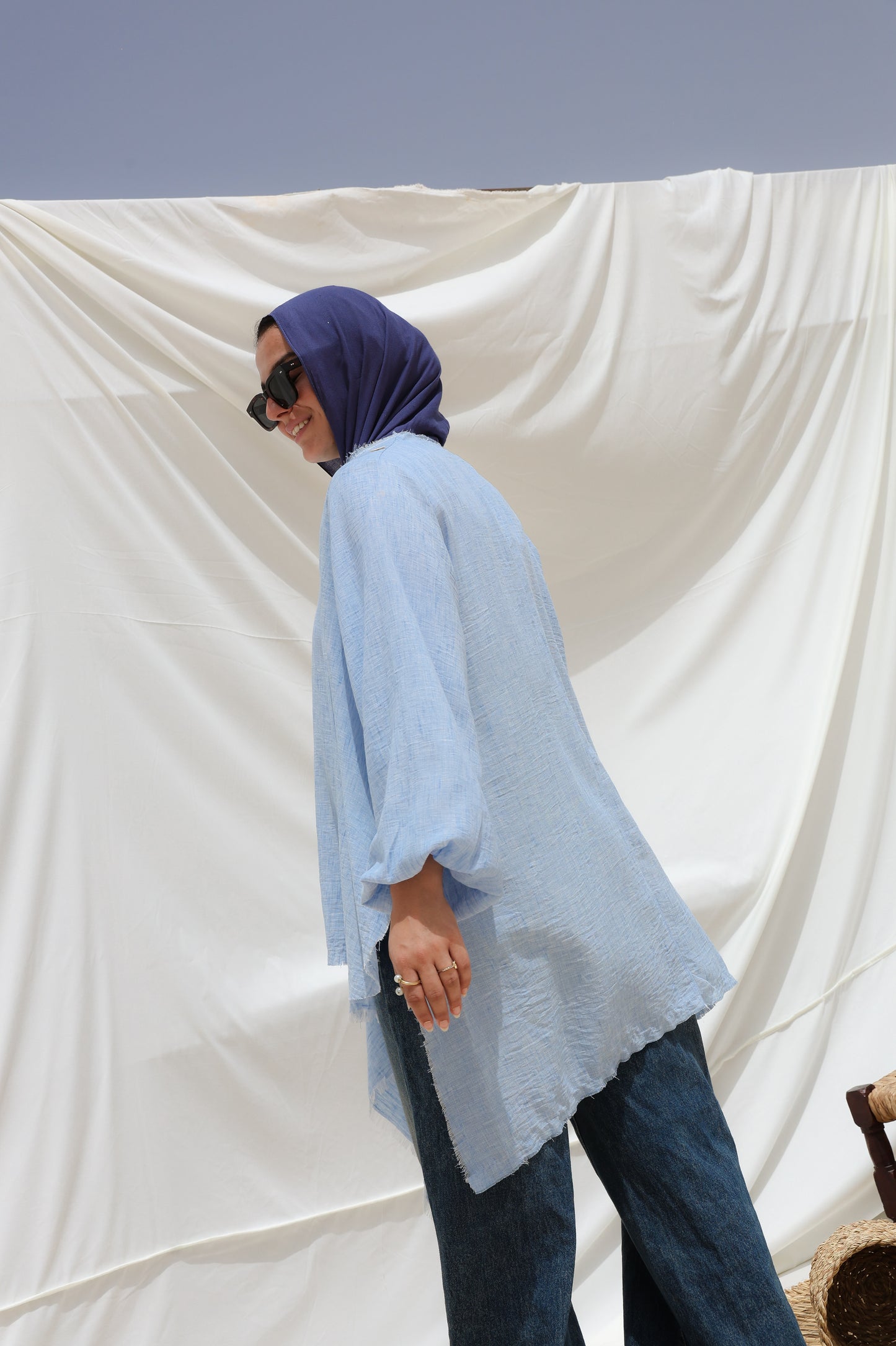 The Move Top in Baby Blue
