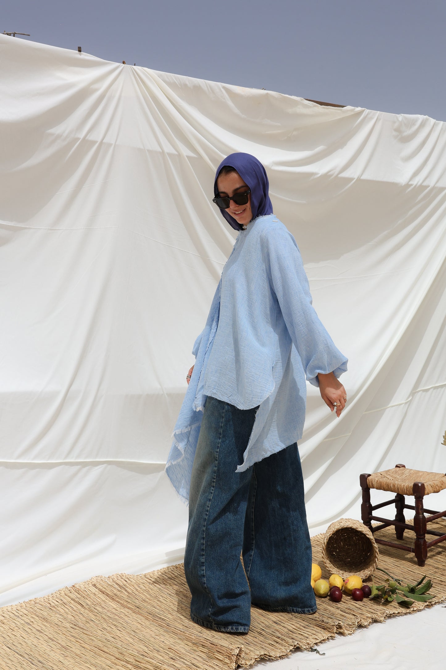 The Move Top in Baby Blue
