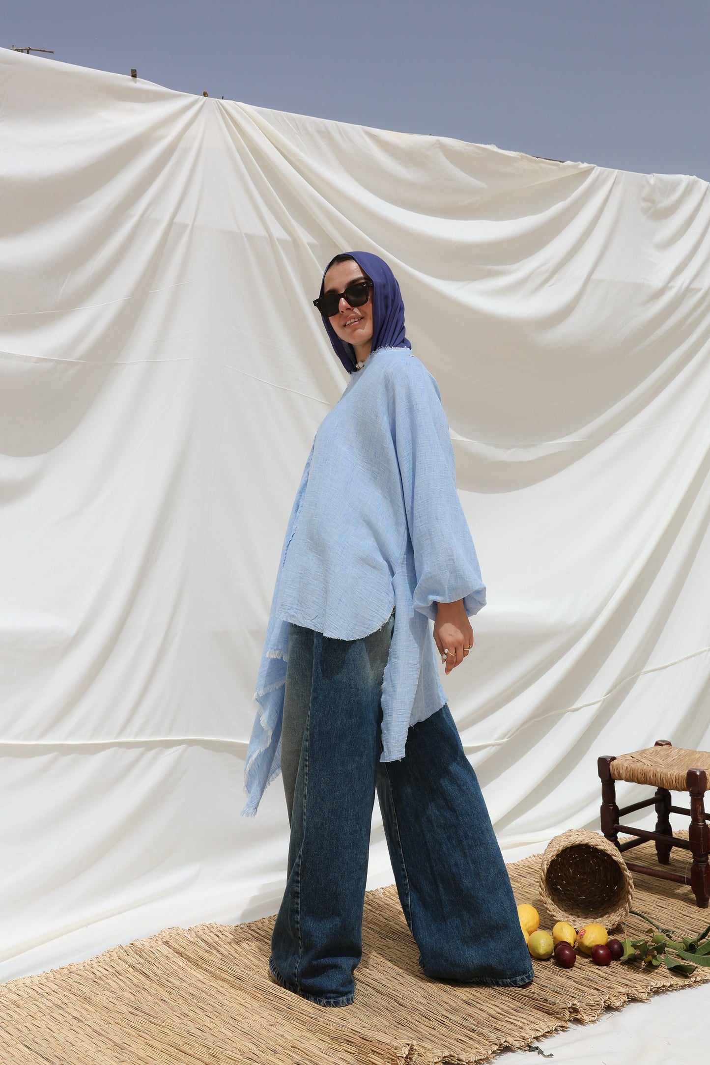 The Move Top in Baby Blue