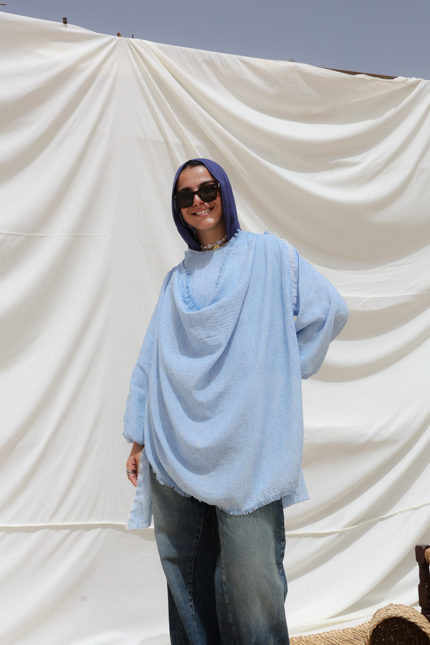 The Move Top in Baby Blue