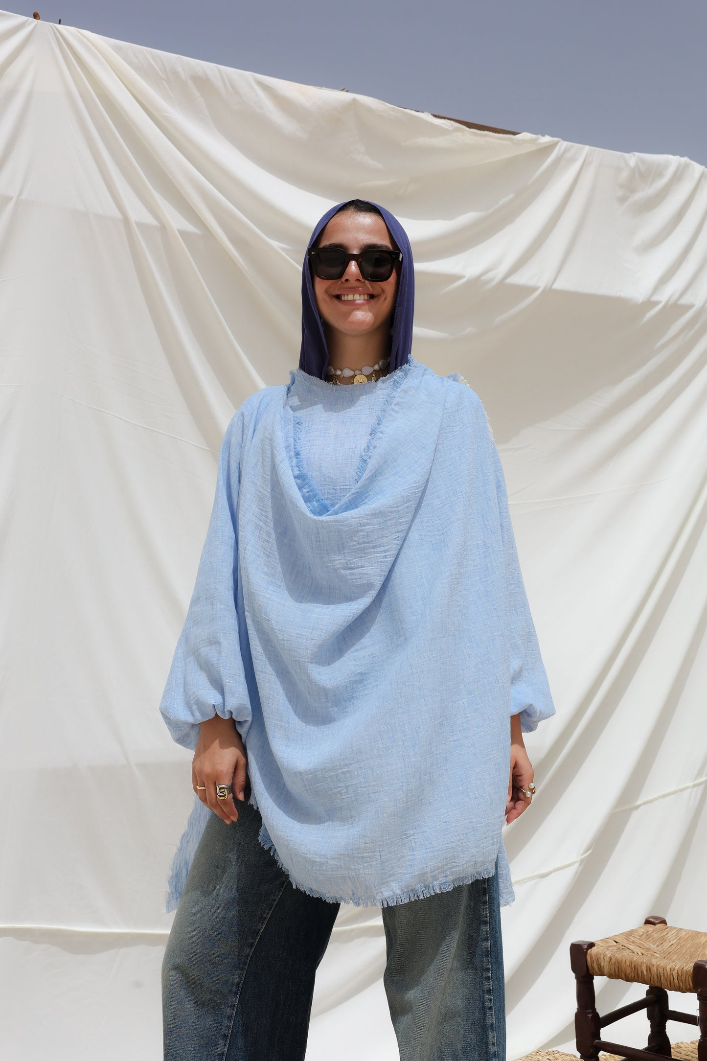The Move Top in Baby Blue