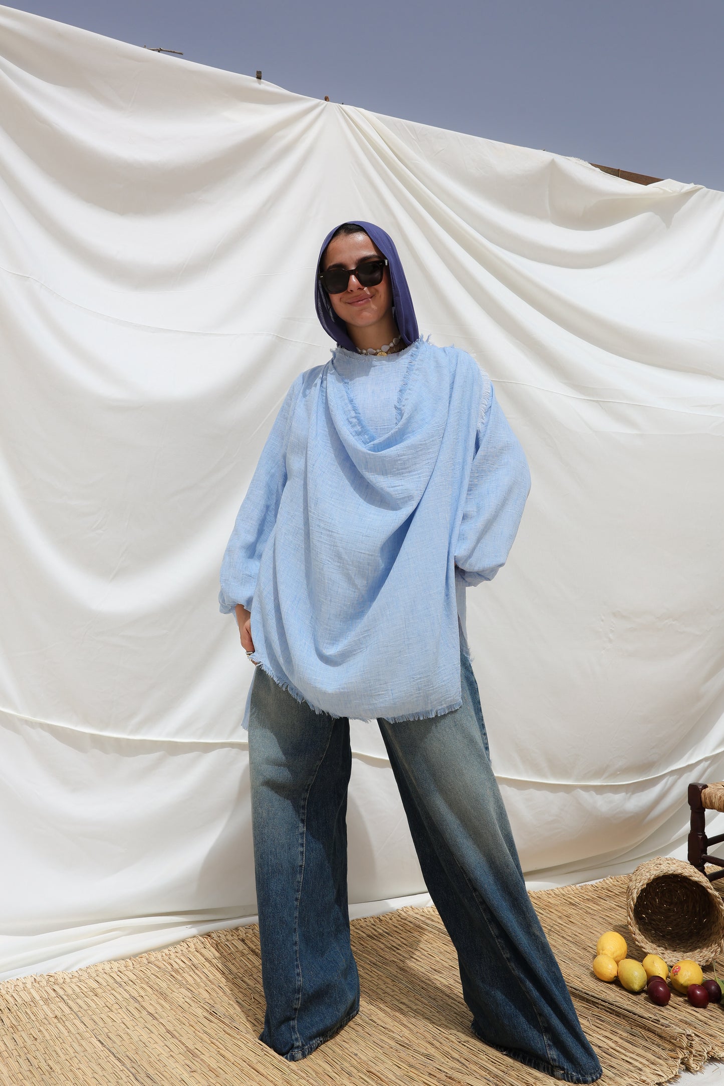 The Move Top in Baby Blue