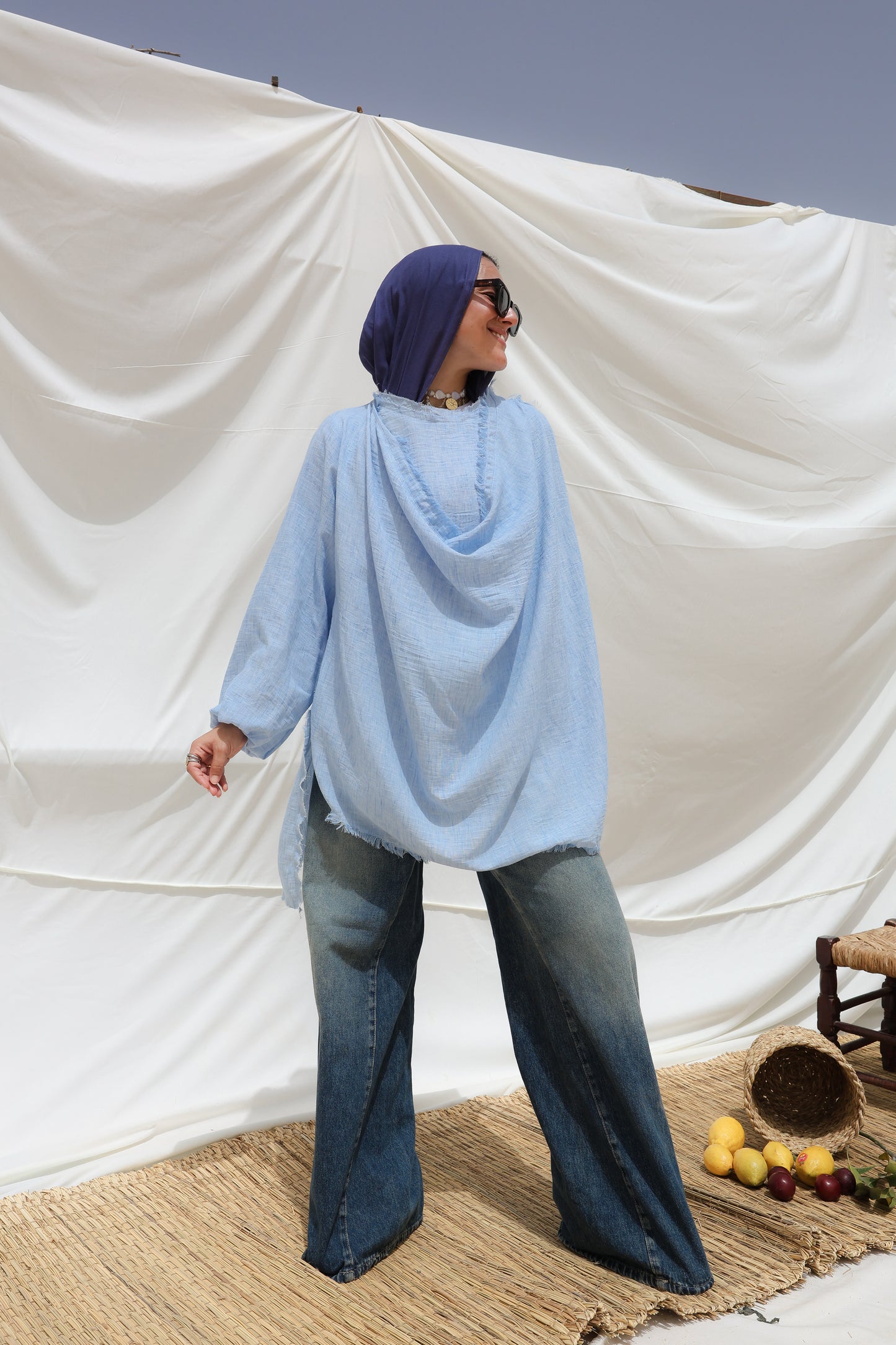 The Move Top in Baby Blue