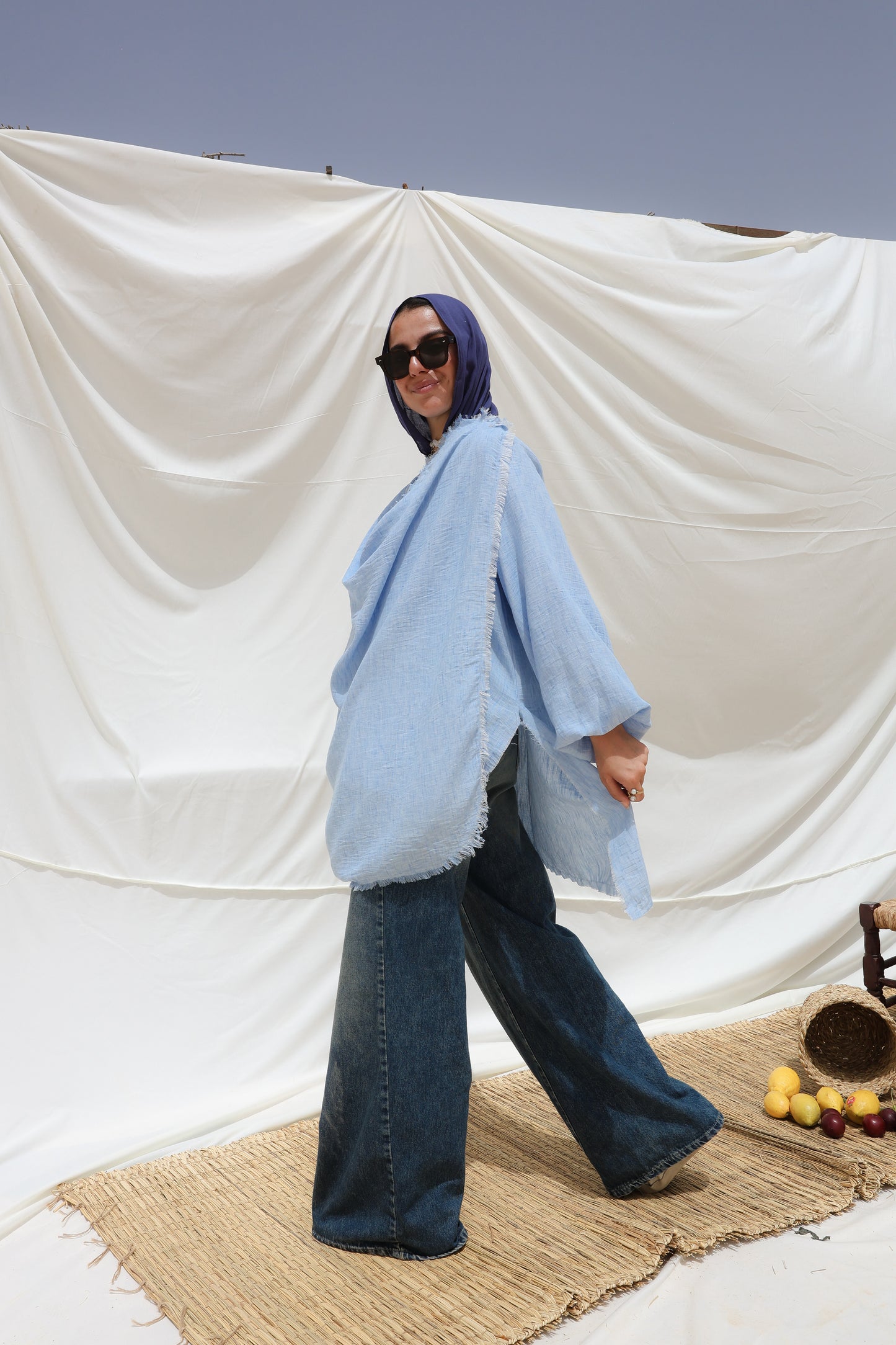 The Move Top in Baby Blue