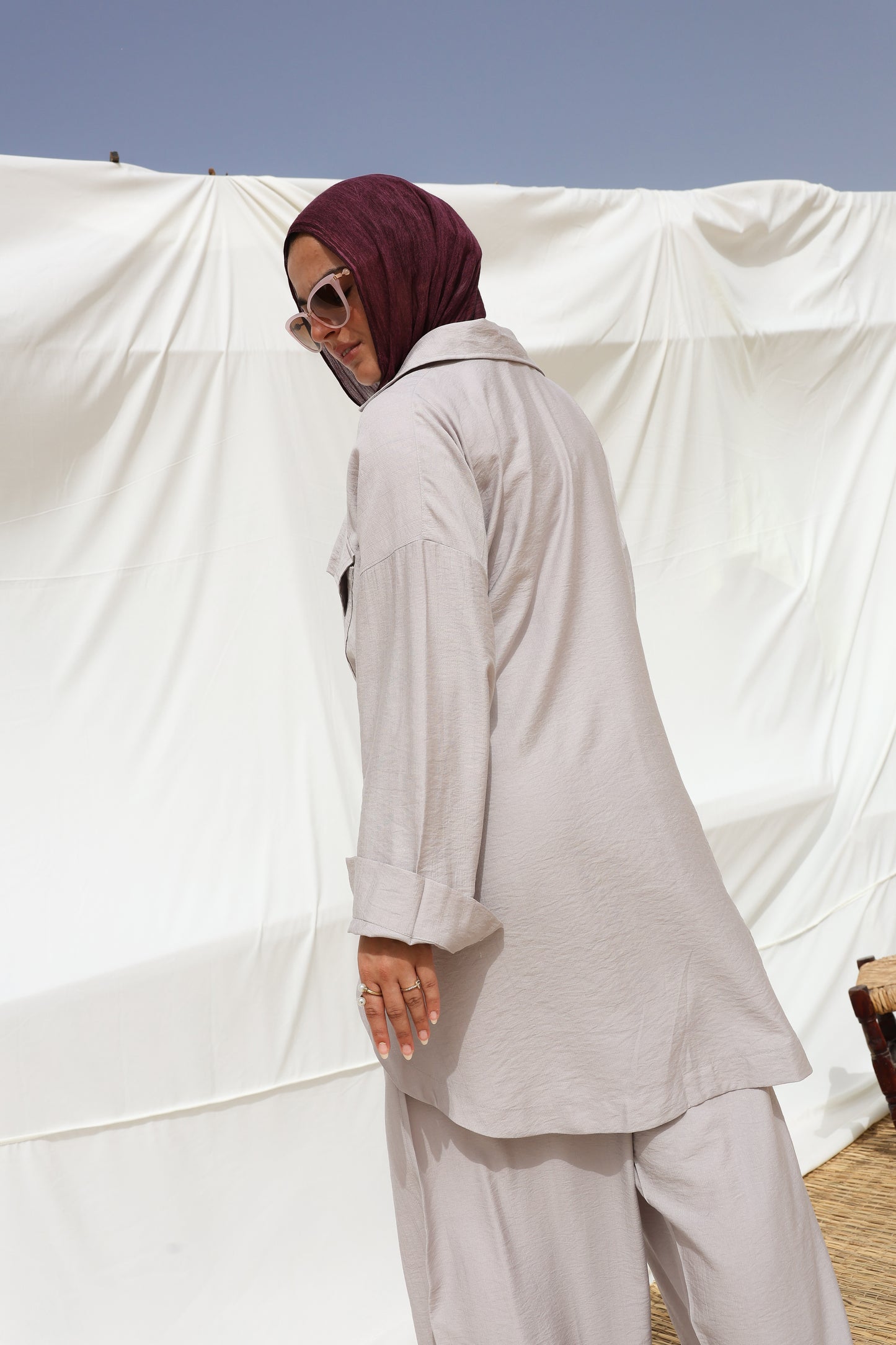 The Sash Set in Light Grey