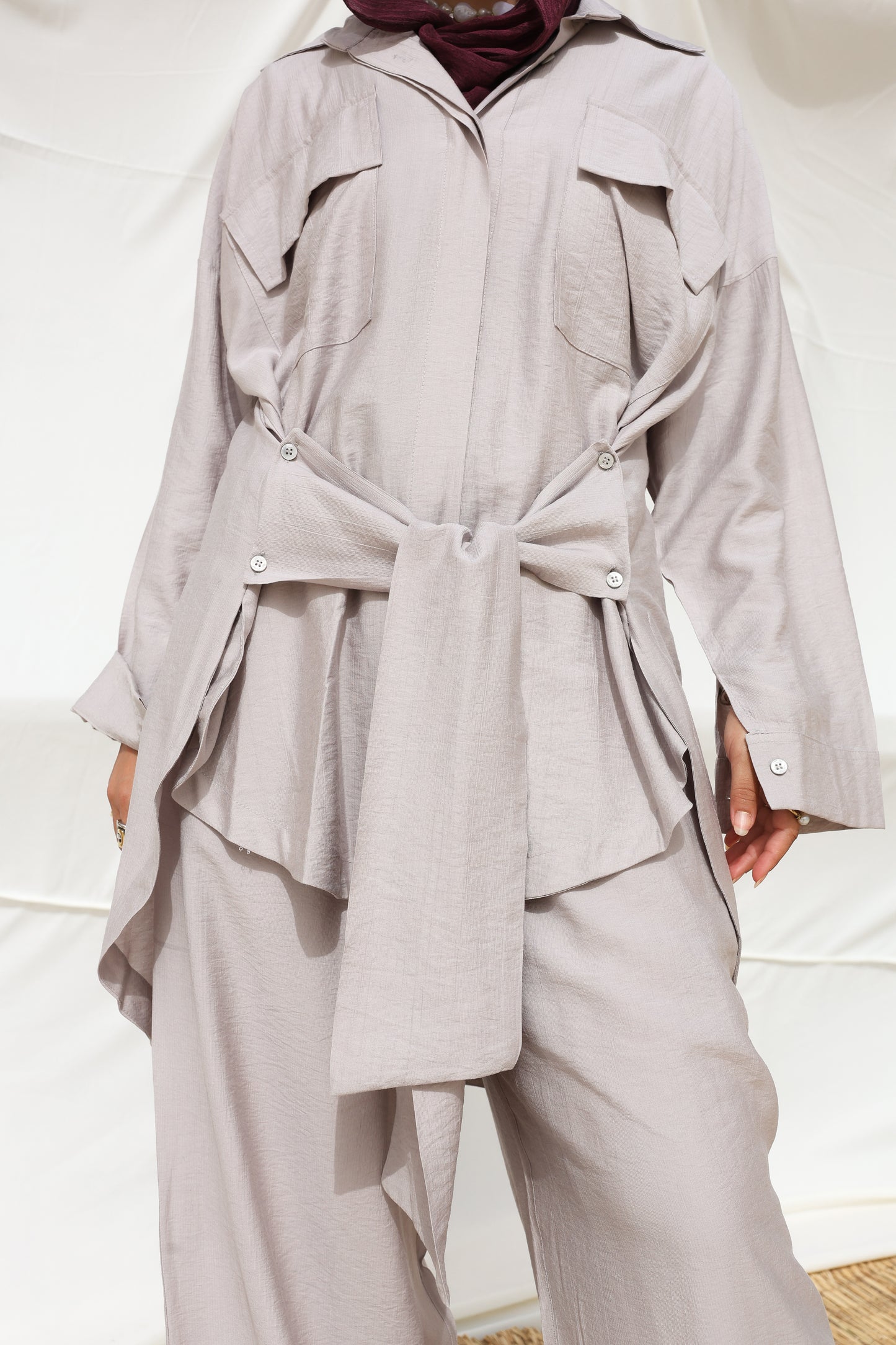 The Sash Set in Light Grey