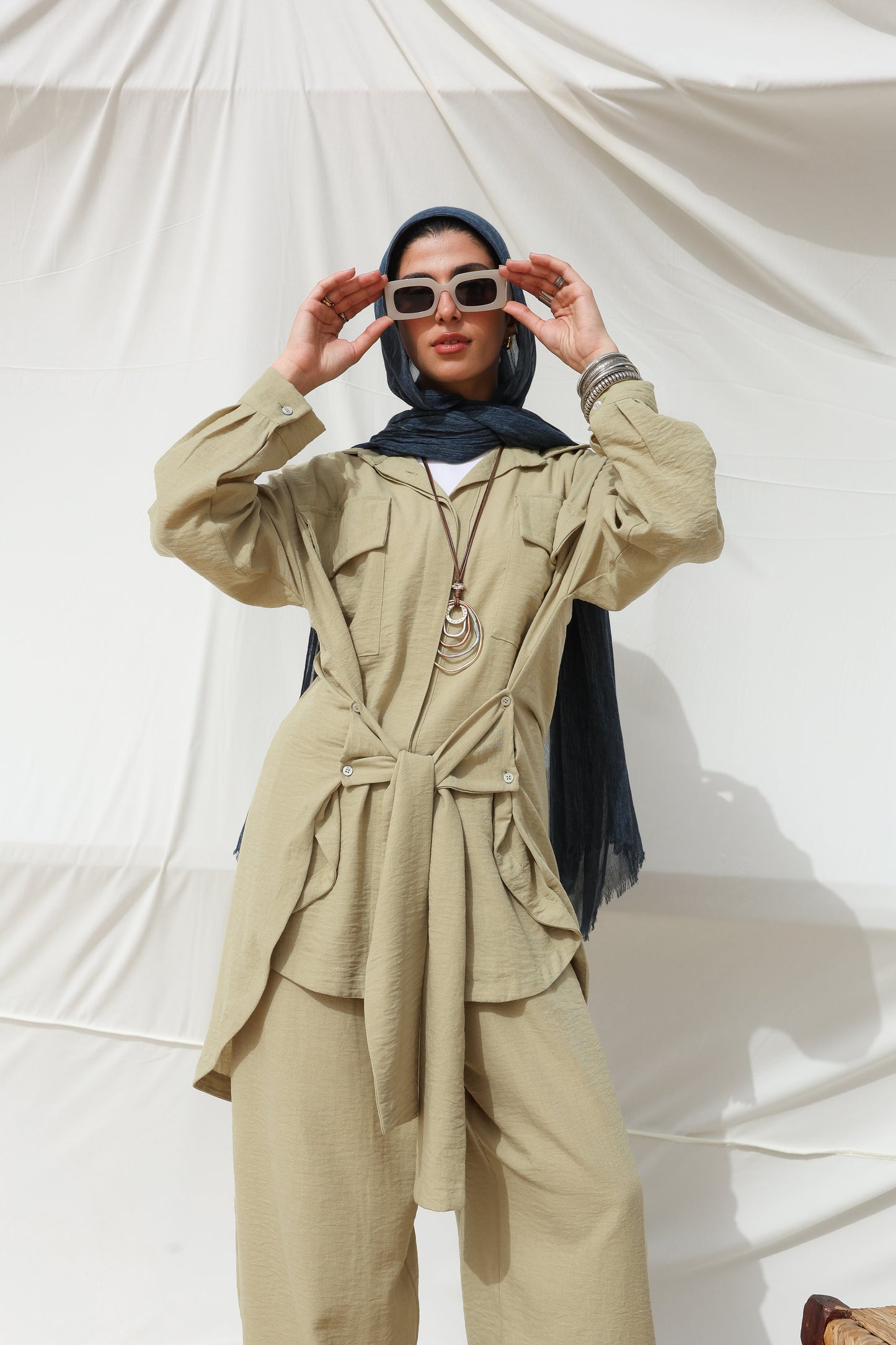 The Sash Set in Olive Mist