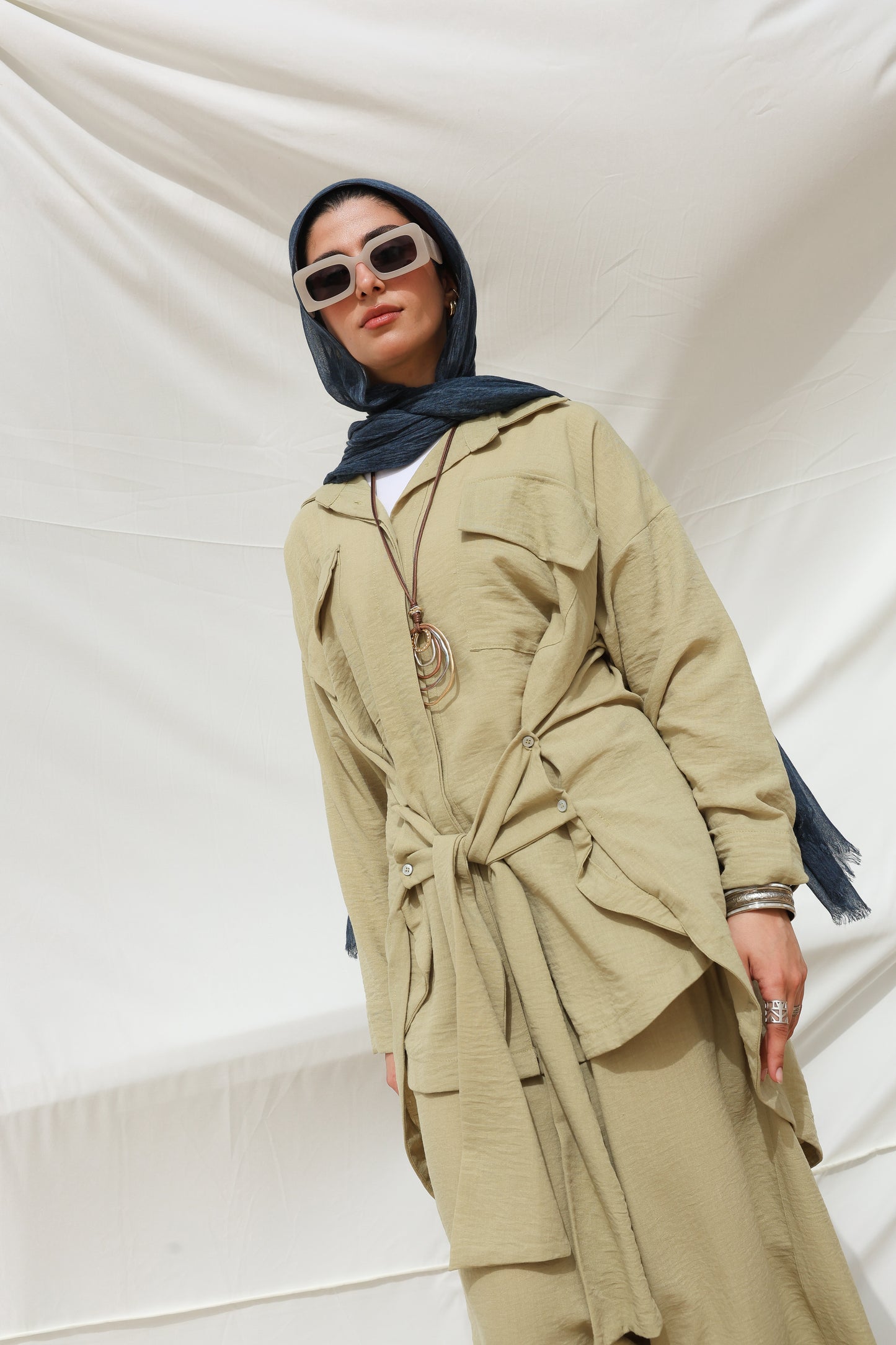 The Sash Set in Olive Mist