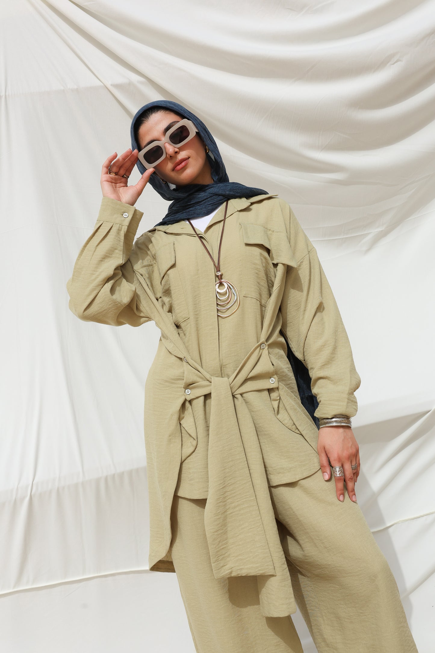 The Sash Set in Olive Mist