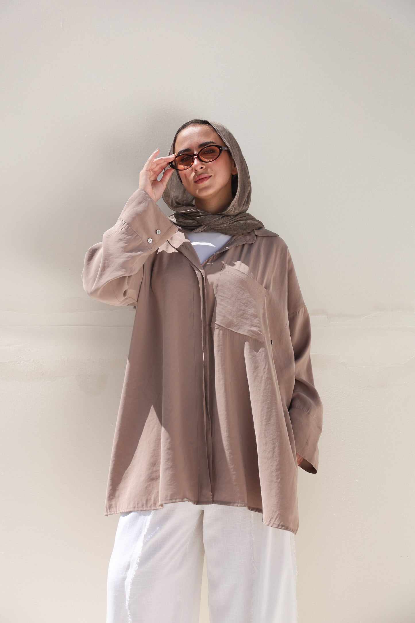 Breeze Crossover Shirt in Café